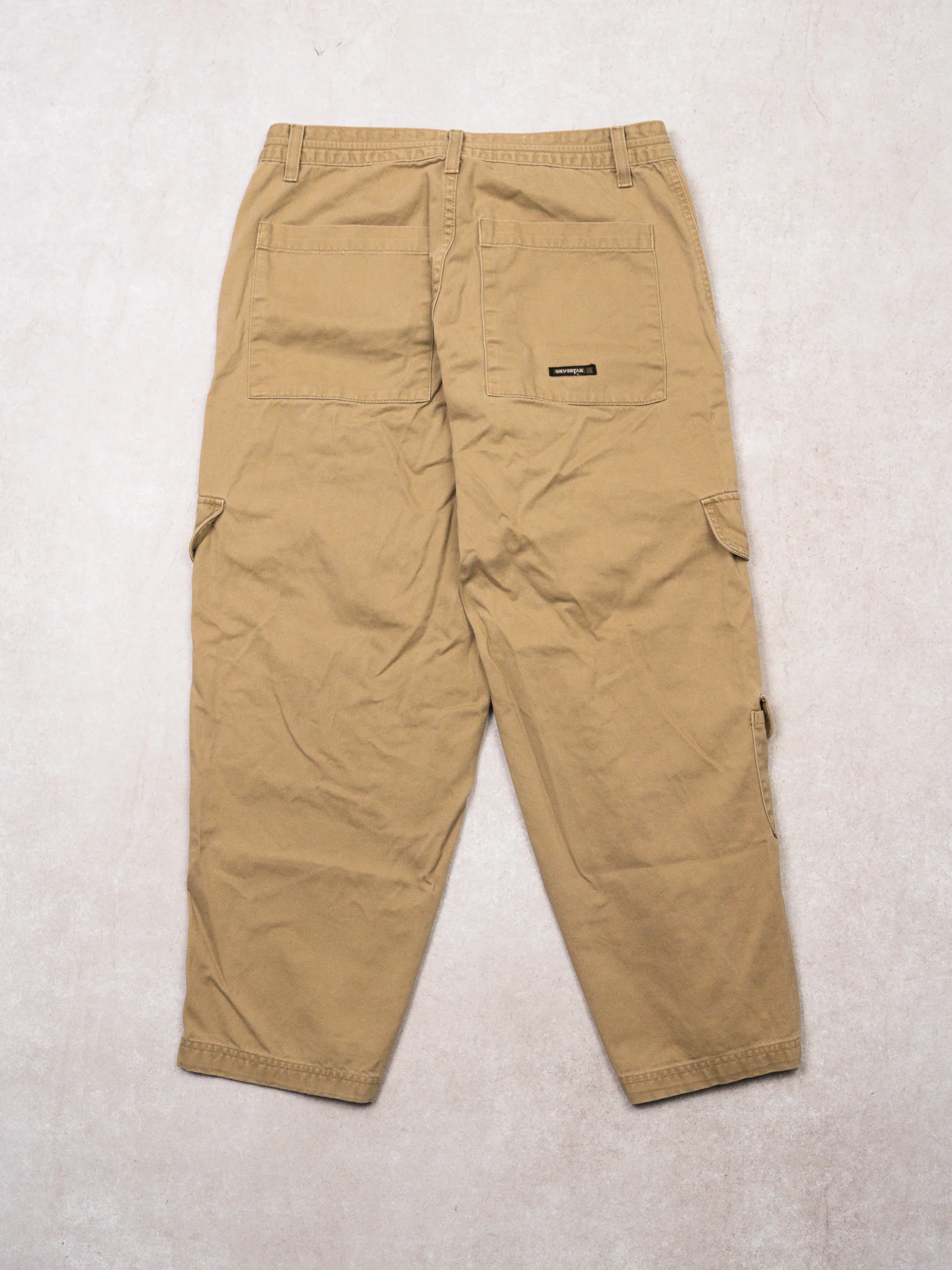 Vintage 00s Beige Levi Silvertab Cargo 3/4 Pants (30 x 25) - Image 3