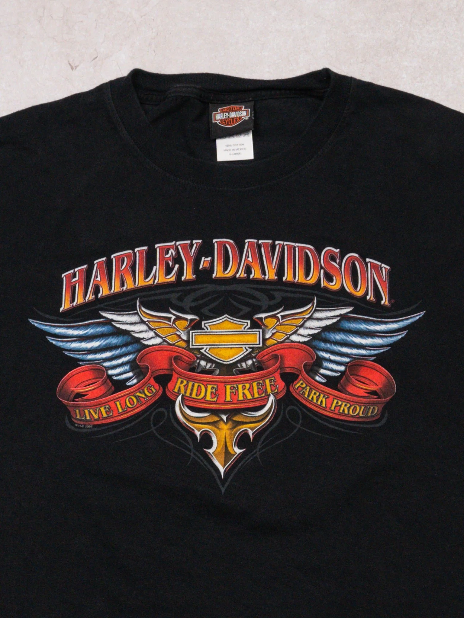 Vintage Black '06 Harley Davidson Atascadero California Tee (L) - Image 2