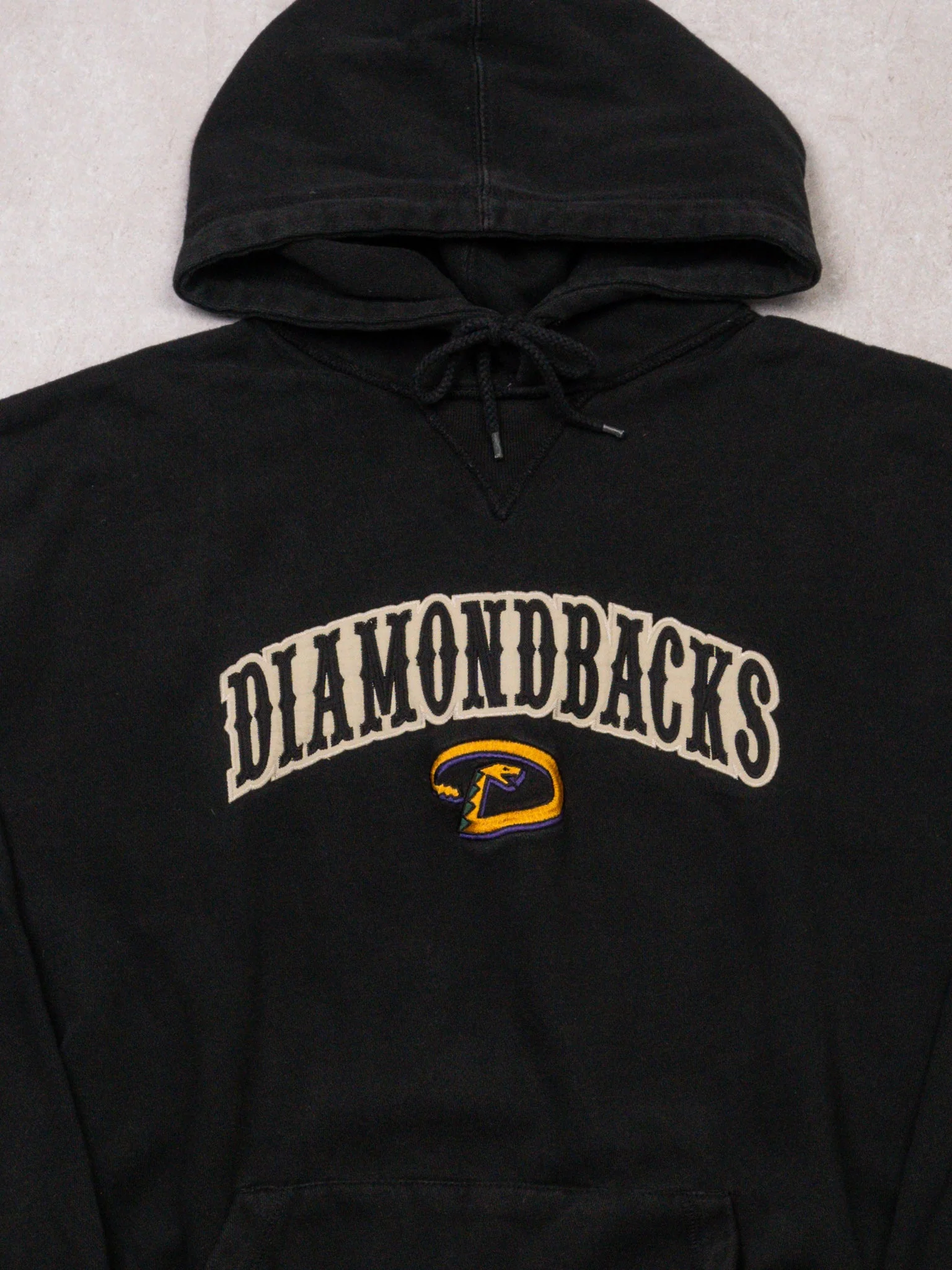 Vintage Black '98 Arizona Diamondback Baseball Hoodie (XL) - Image 2