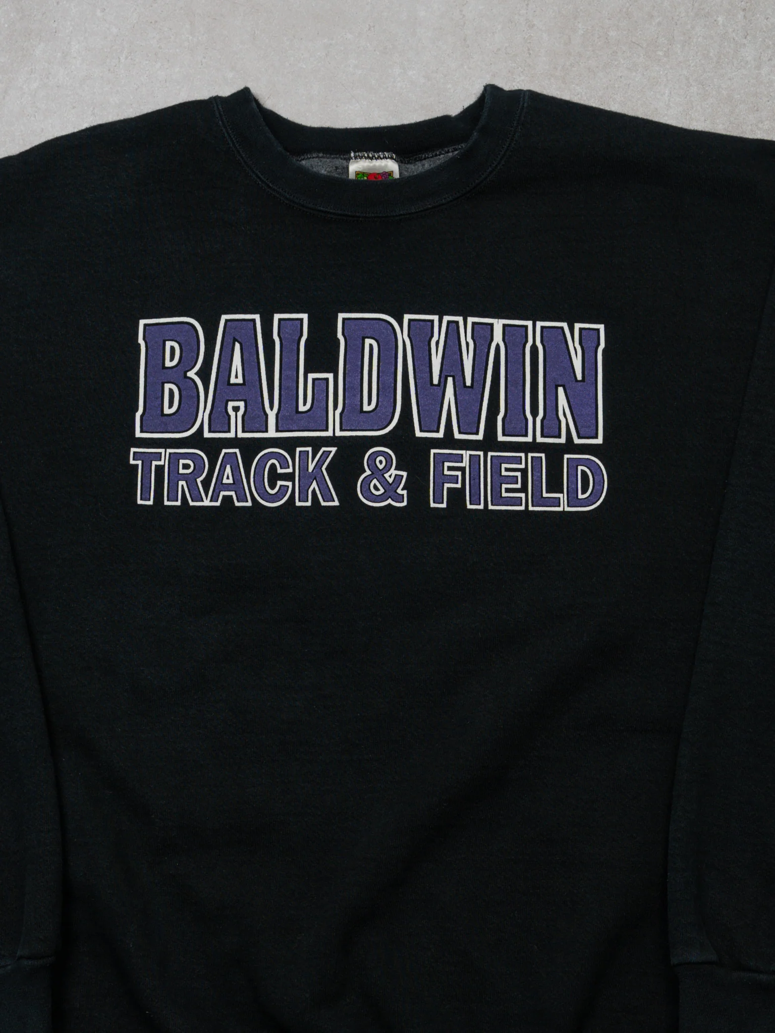 Vintage Black Baldwin Track + Field Crewneck (L) - Image 2