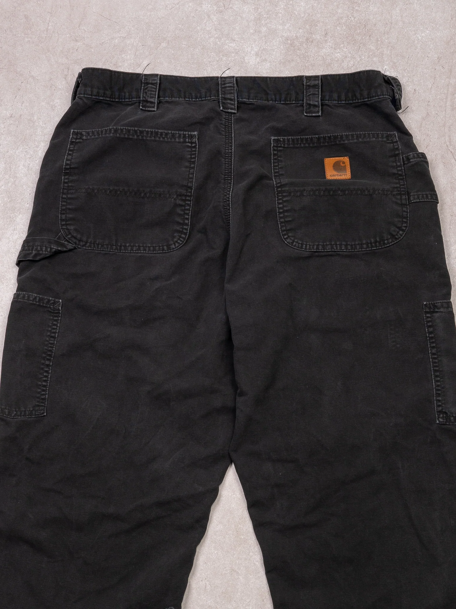 Vintage Black Carhartt Original Dugeree Cargo Pants (34X30) - Image 3