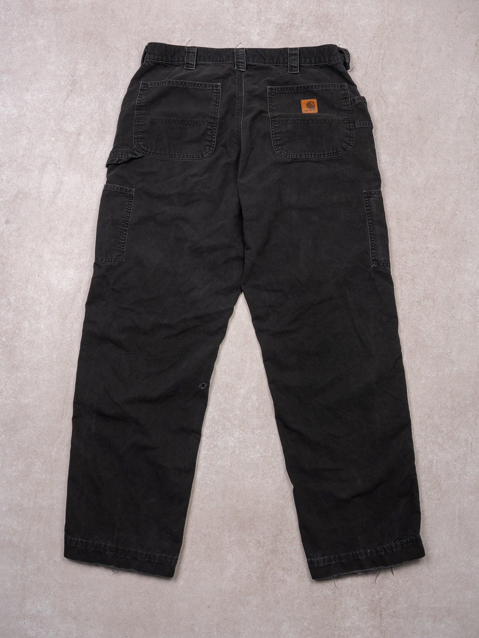 Vintage Black Carhartt Original Dugeree Cargo Pants (34X30) - Image 4