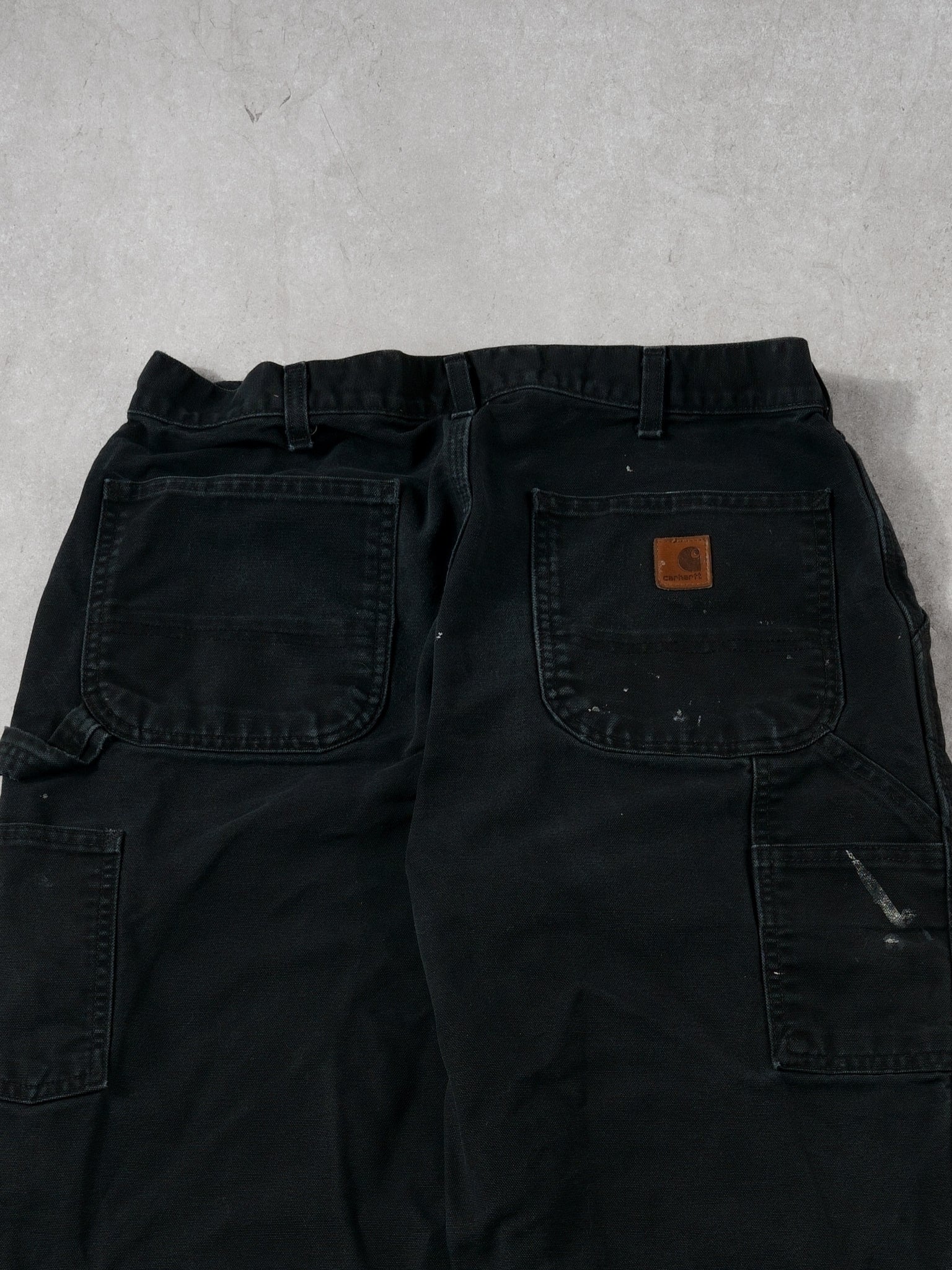 Vintage Black Carhartt Paint Splashed Carpenter Pants (32 x 32) - Image 4