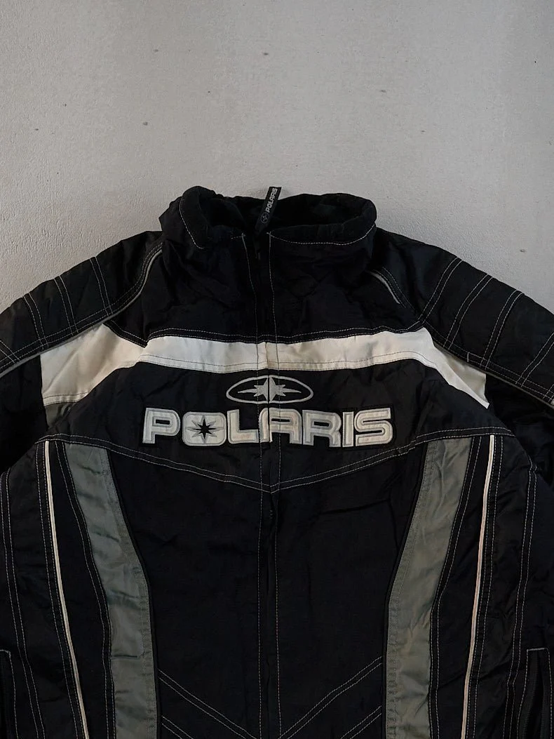 Vintage Black, Grey and White Polaris Jacket (XL) - Image 3