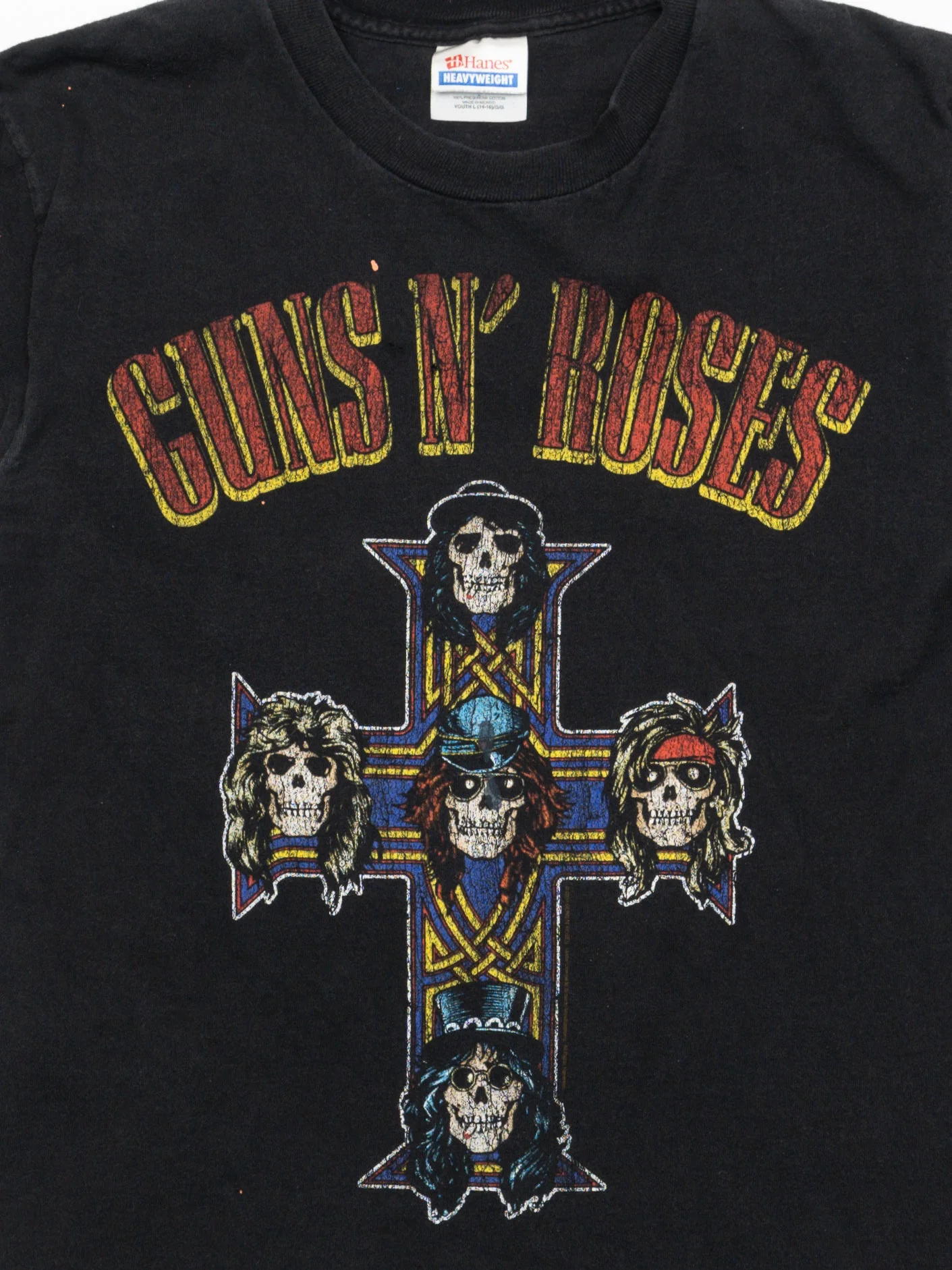 Vintage Black Guns N' Roses Cross Tee (XS) - Image 2