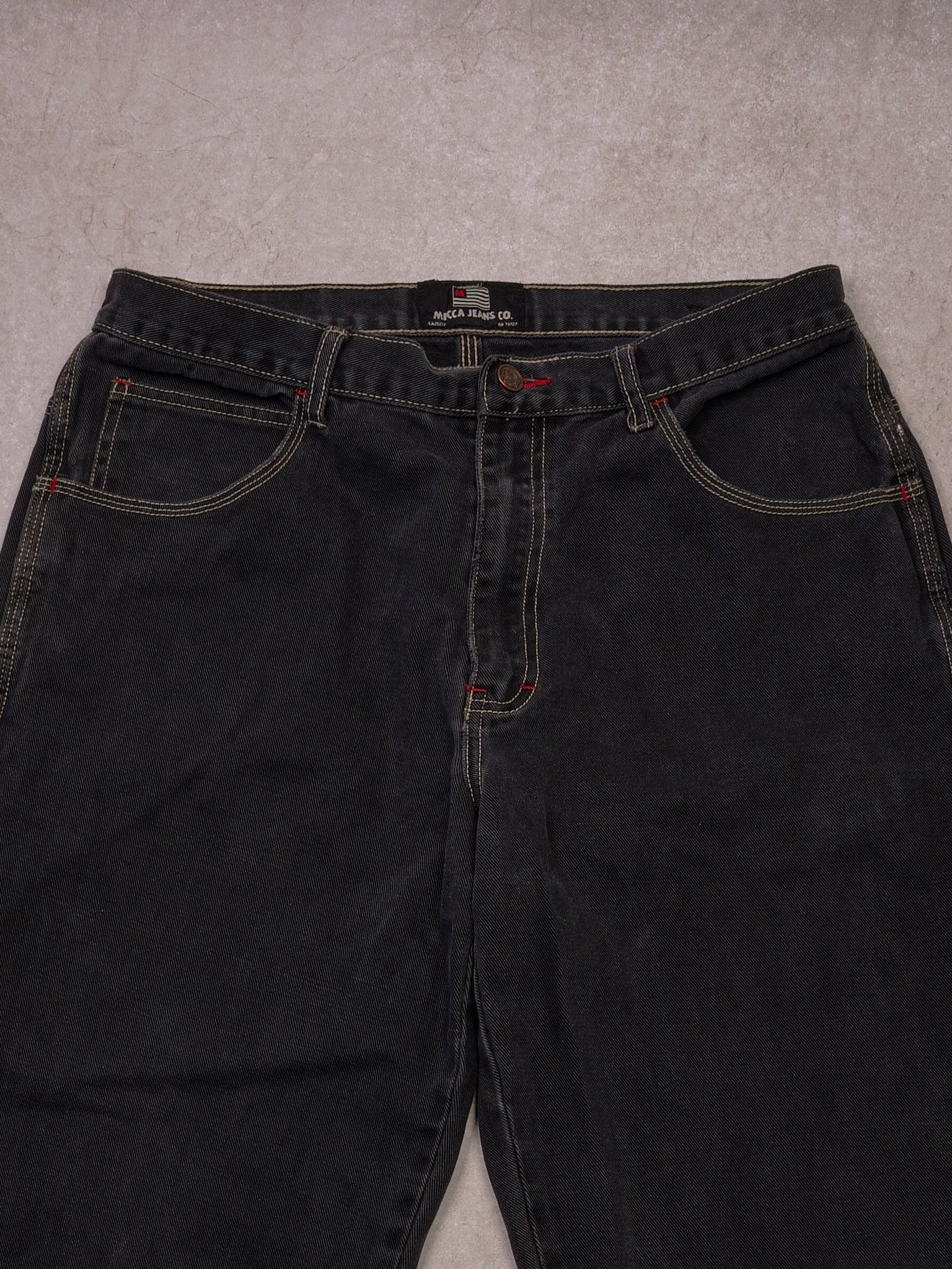 Vintage 90s Black Mecca Rare USA Denim Carpenter Pants (34x32) - Image 3