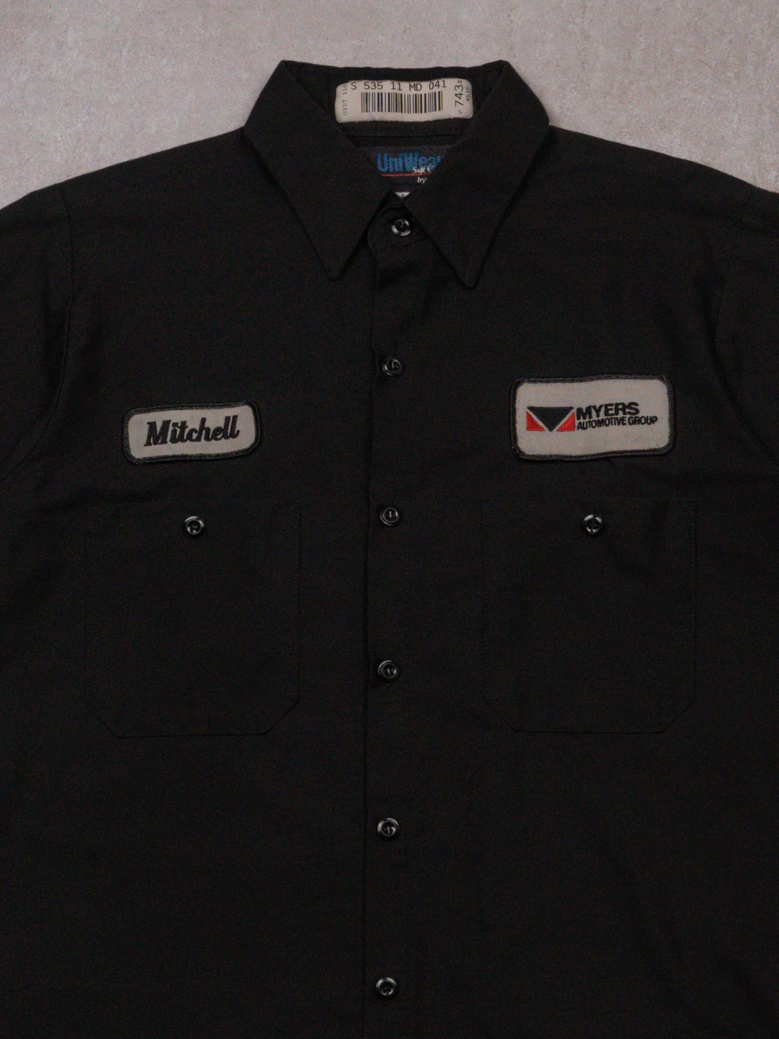 Vintage Black Myers Automotive Group 'Mitchell' Work Shirt 2.0 (M) - Image 2