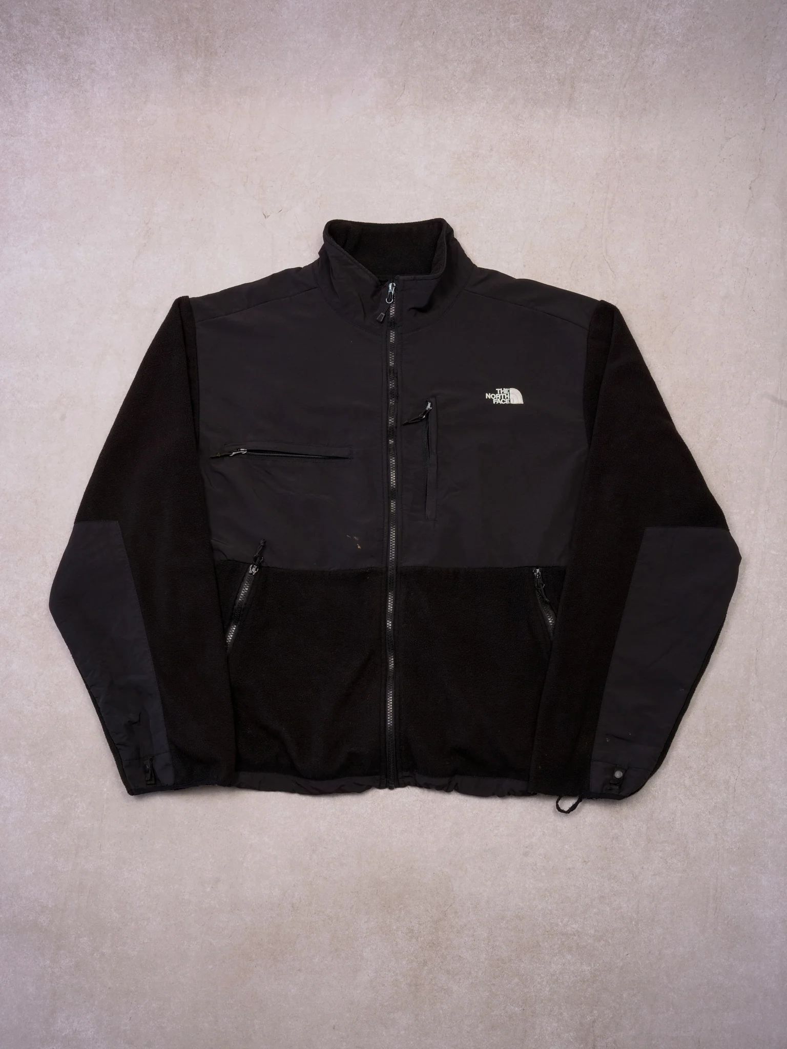 Vintage Black Northface Denali Fleece Jacket (L/XL)