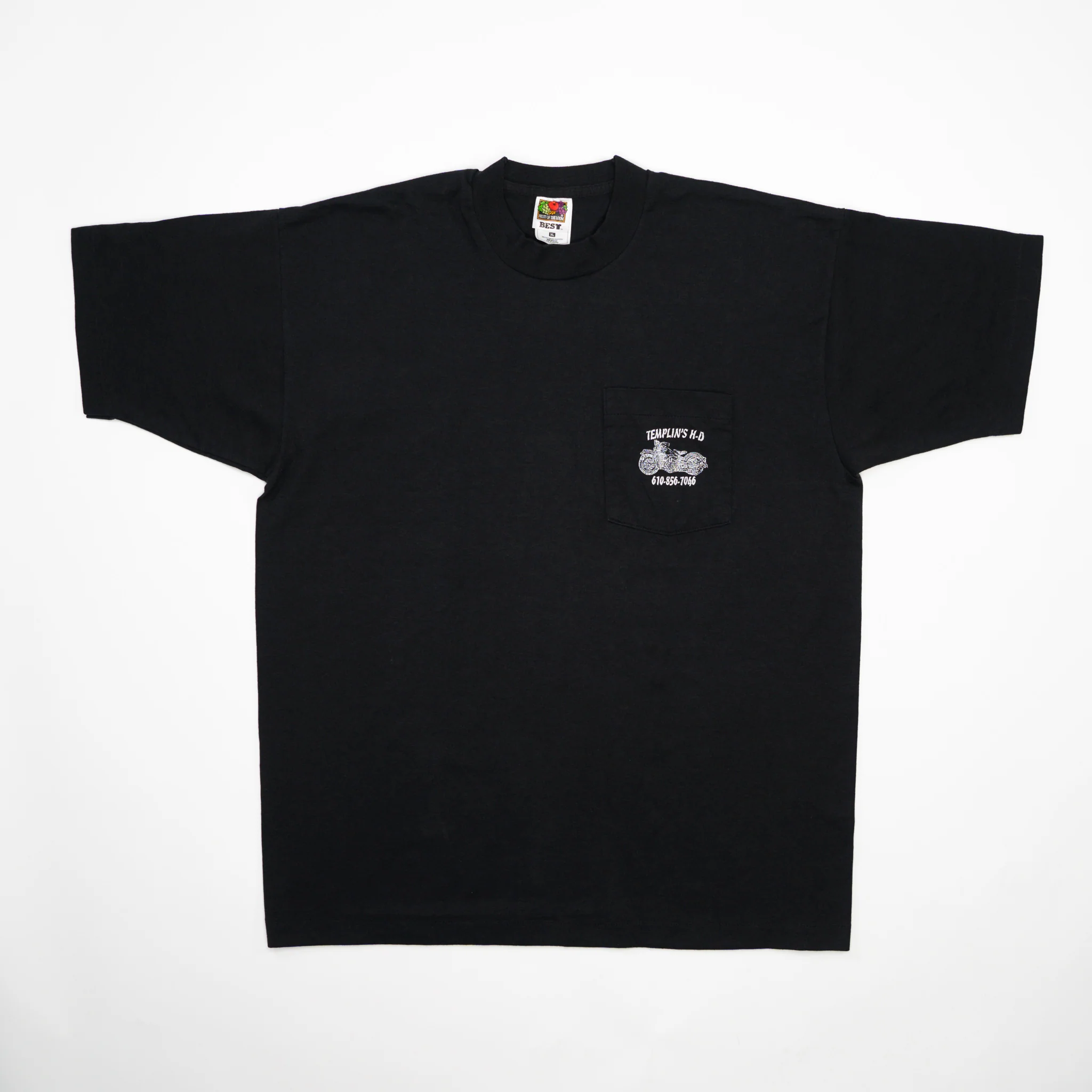 Vintage 90s Black Templin's H-D Service + Repairs Tee (L)