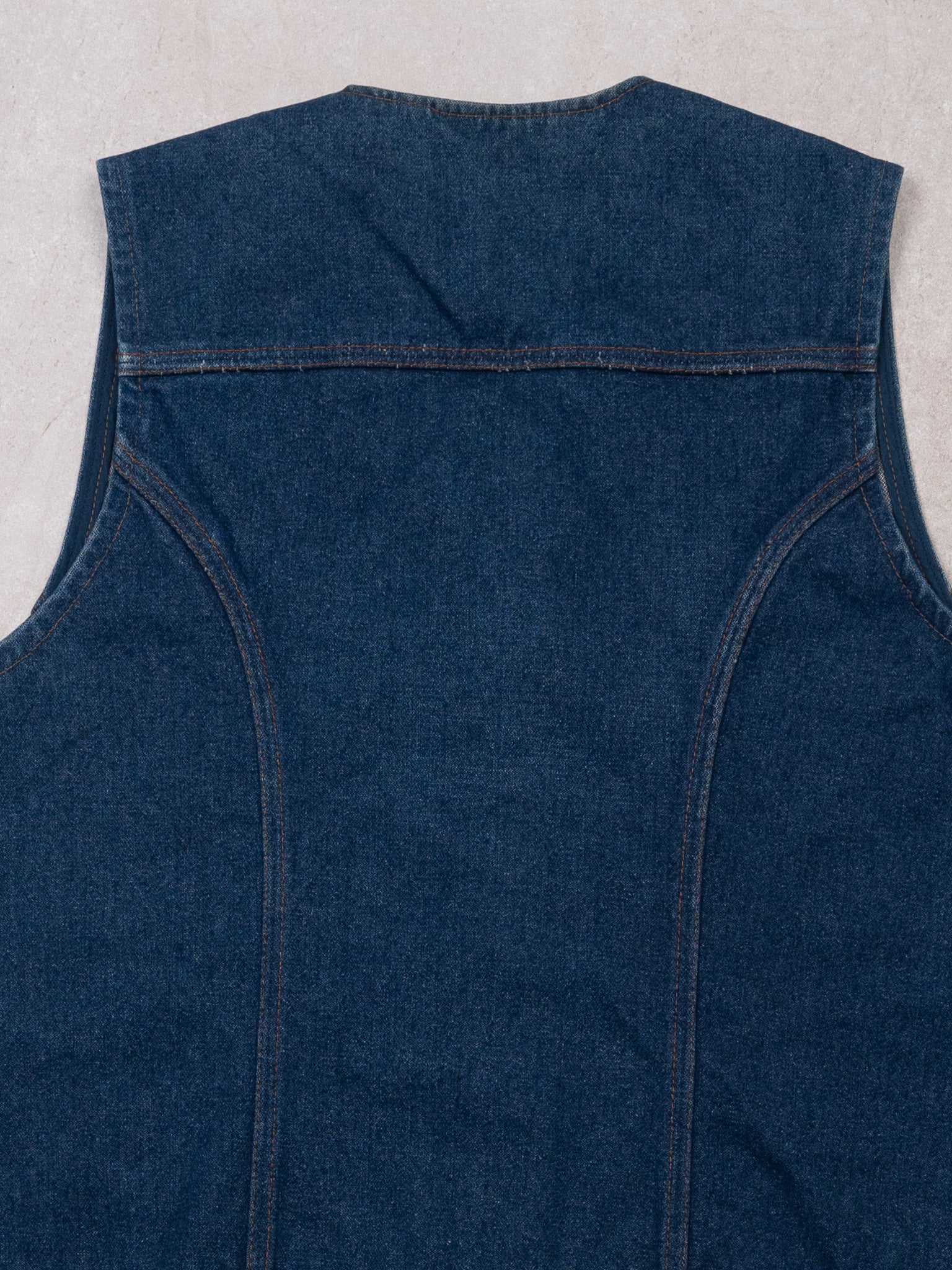 Vintage Blue 1970s Wrangler Denim Vest (M/L) - Image 4