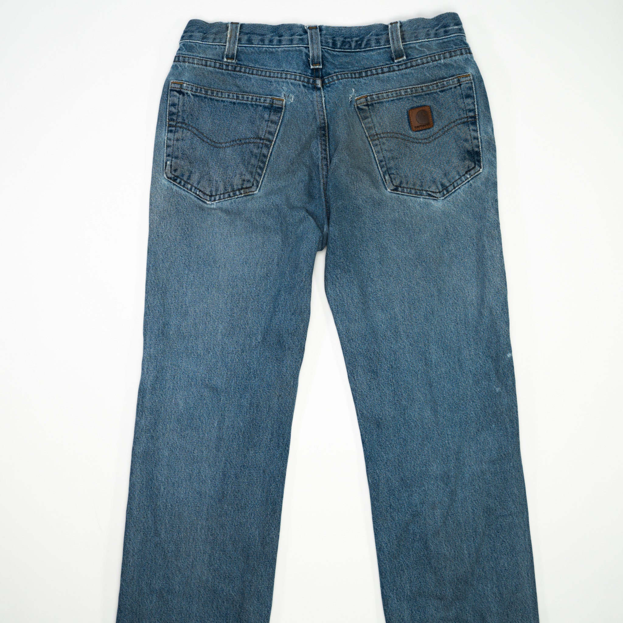 Vintage Blue Carhartt Jeans w/ Rips (32 x 30) - Image 4