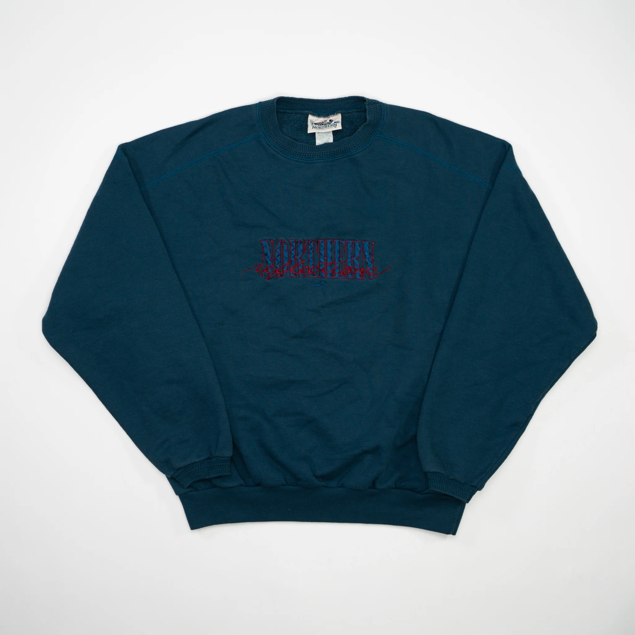 Vintage Blue Northern Reflections Spell Out Crewneck (L)