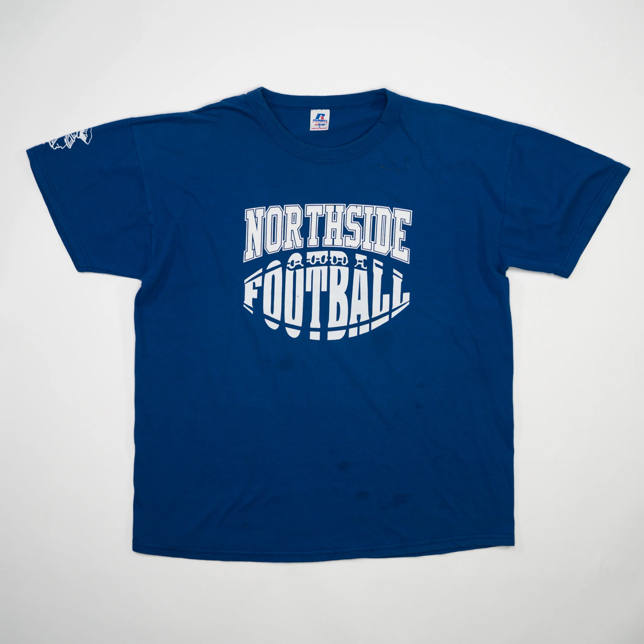 Vintage Blue Northside Football x Russell Athletics Tee (M/L)
