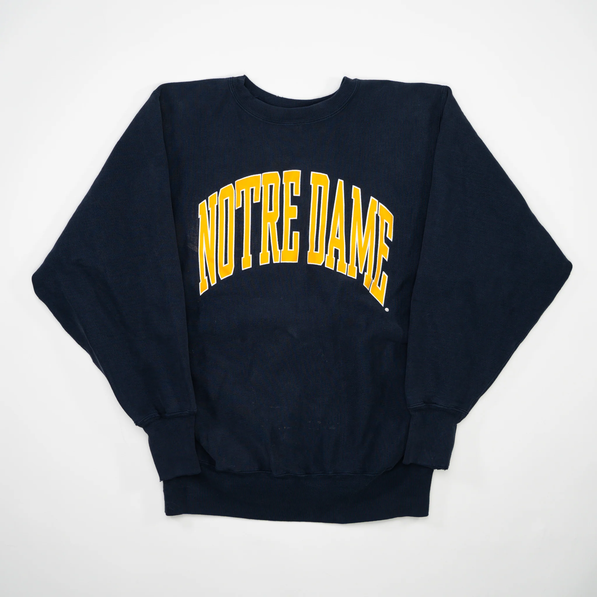 Vintage 90s Blue Notre Dame x Reverse Weave Champion Crewneck (M)