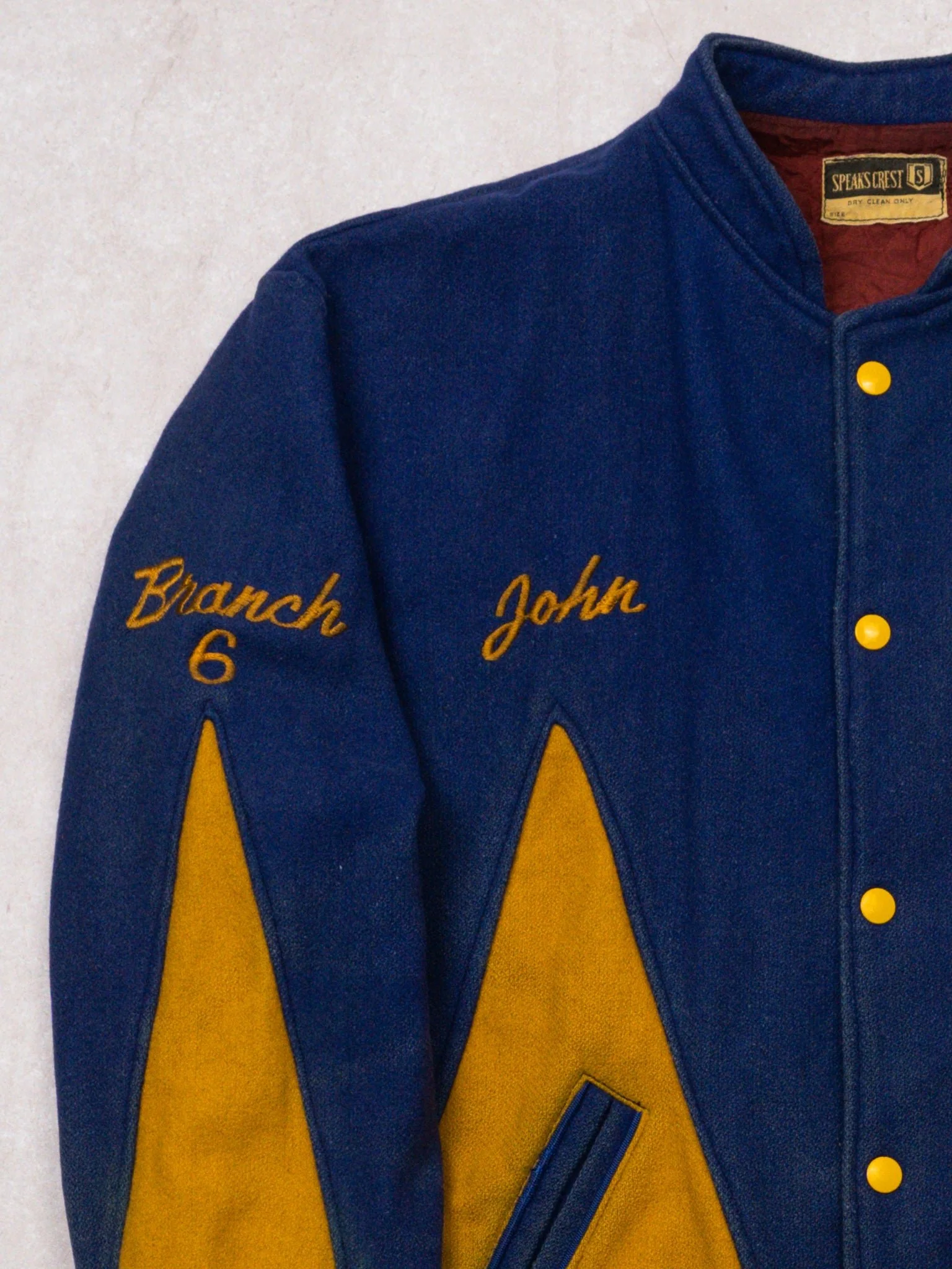 Vintage 60s Blue + Yellow Canadian Memoriam Legion Jacket (L) - Image 2