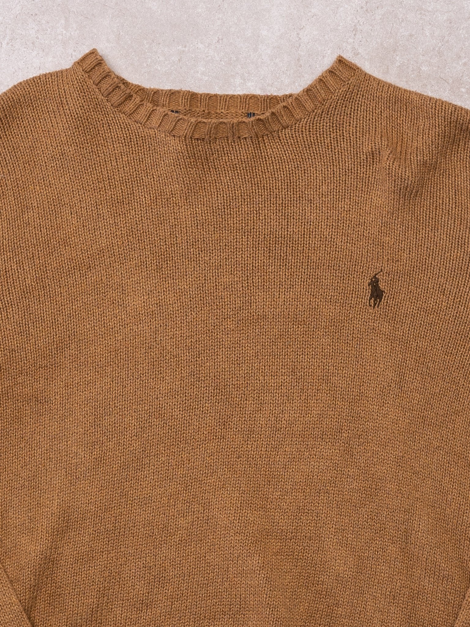 Vintage Camel Polo RL Knit Sweater (M) - Image 2
