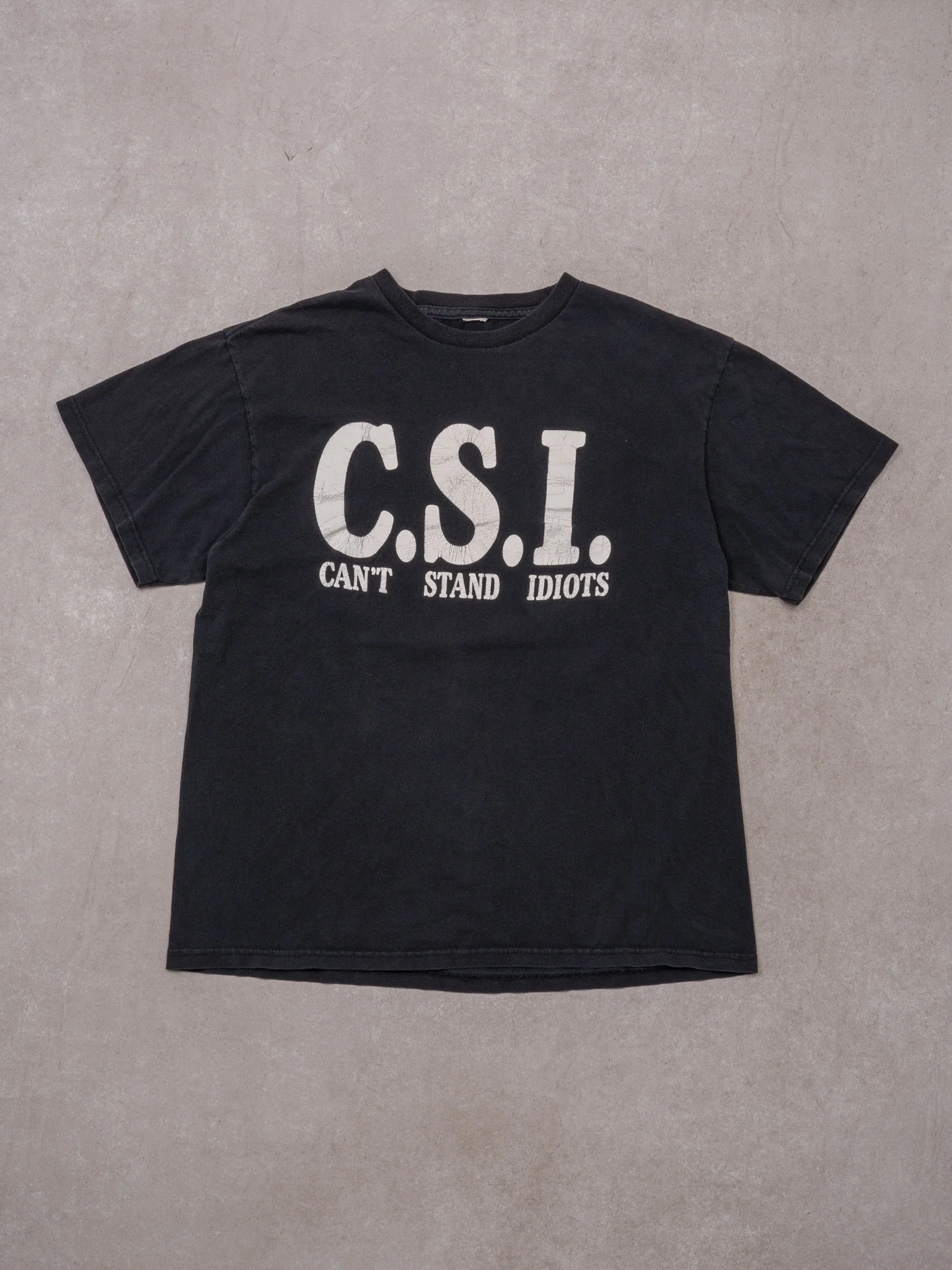 Vintage C.S.I 'Cant Stand Idiots' Tee (S/M)