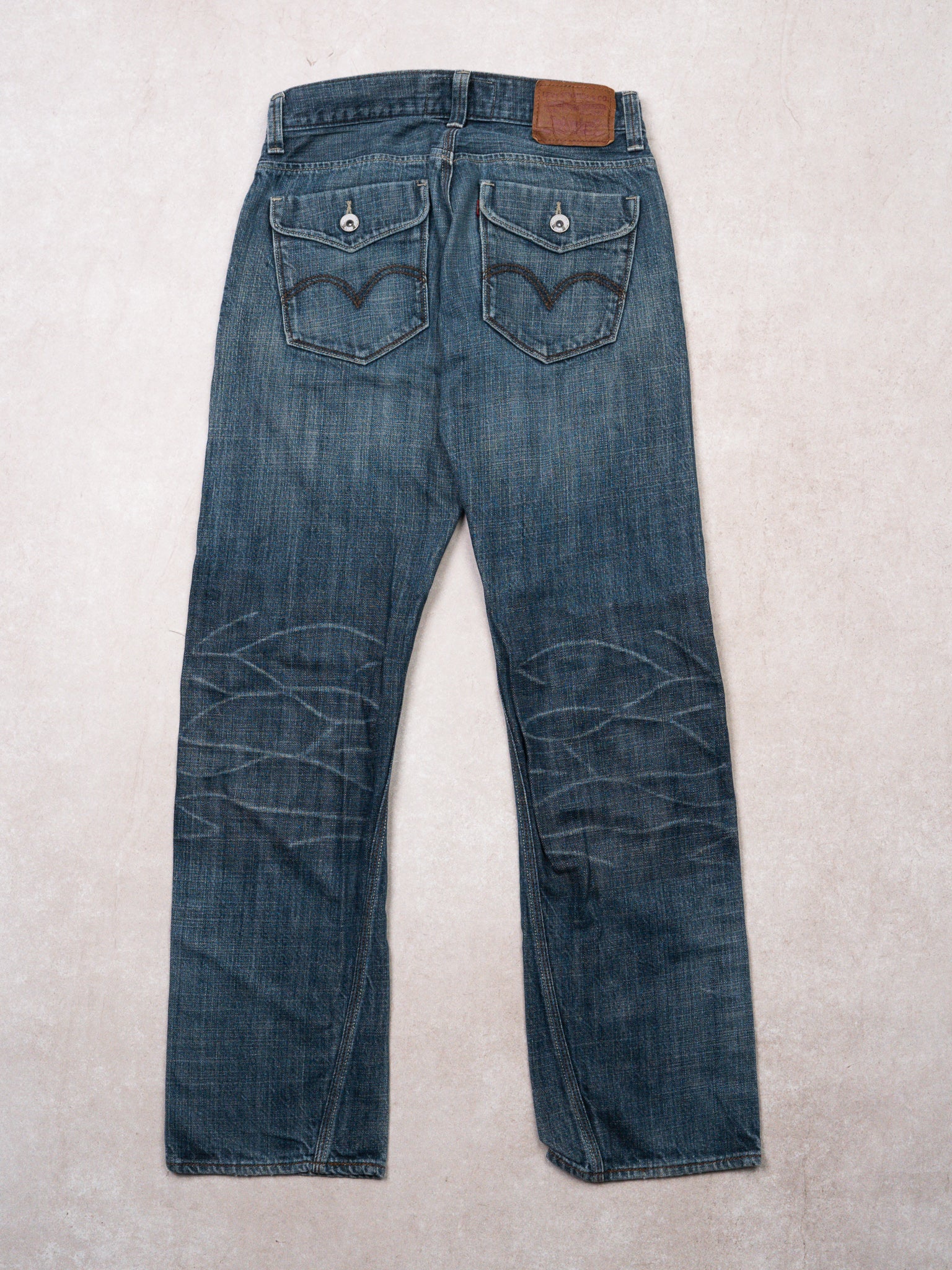 Vintage 00s Dark Blue 513 The Original Levi Jeans (28 x 32) - Image 4