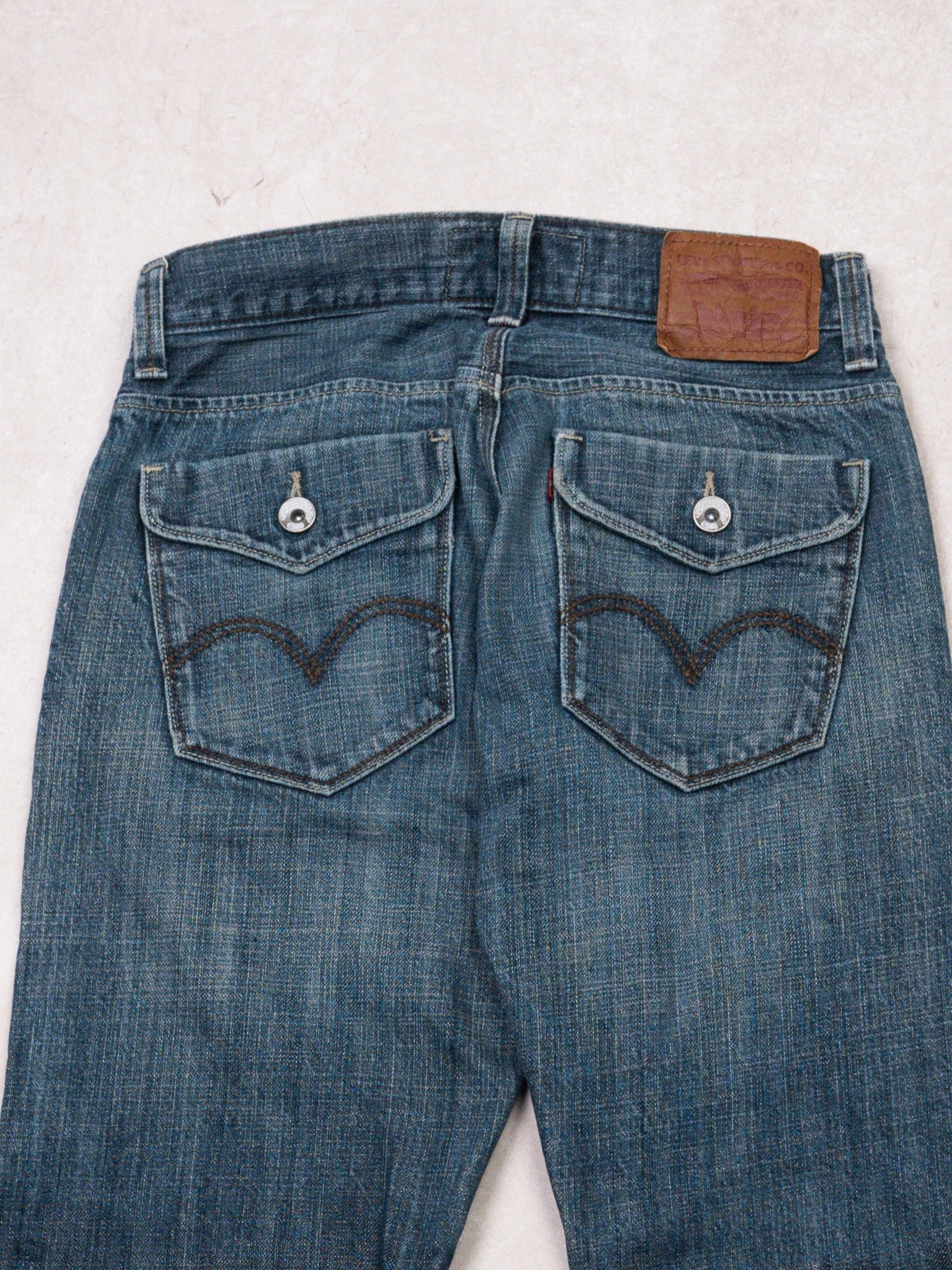 Vintage 00s Dark Blue 513 The Original Levi Jeans (28 x 32) - Image 5