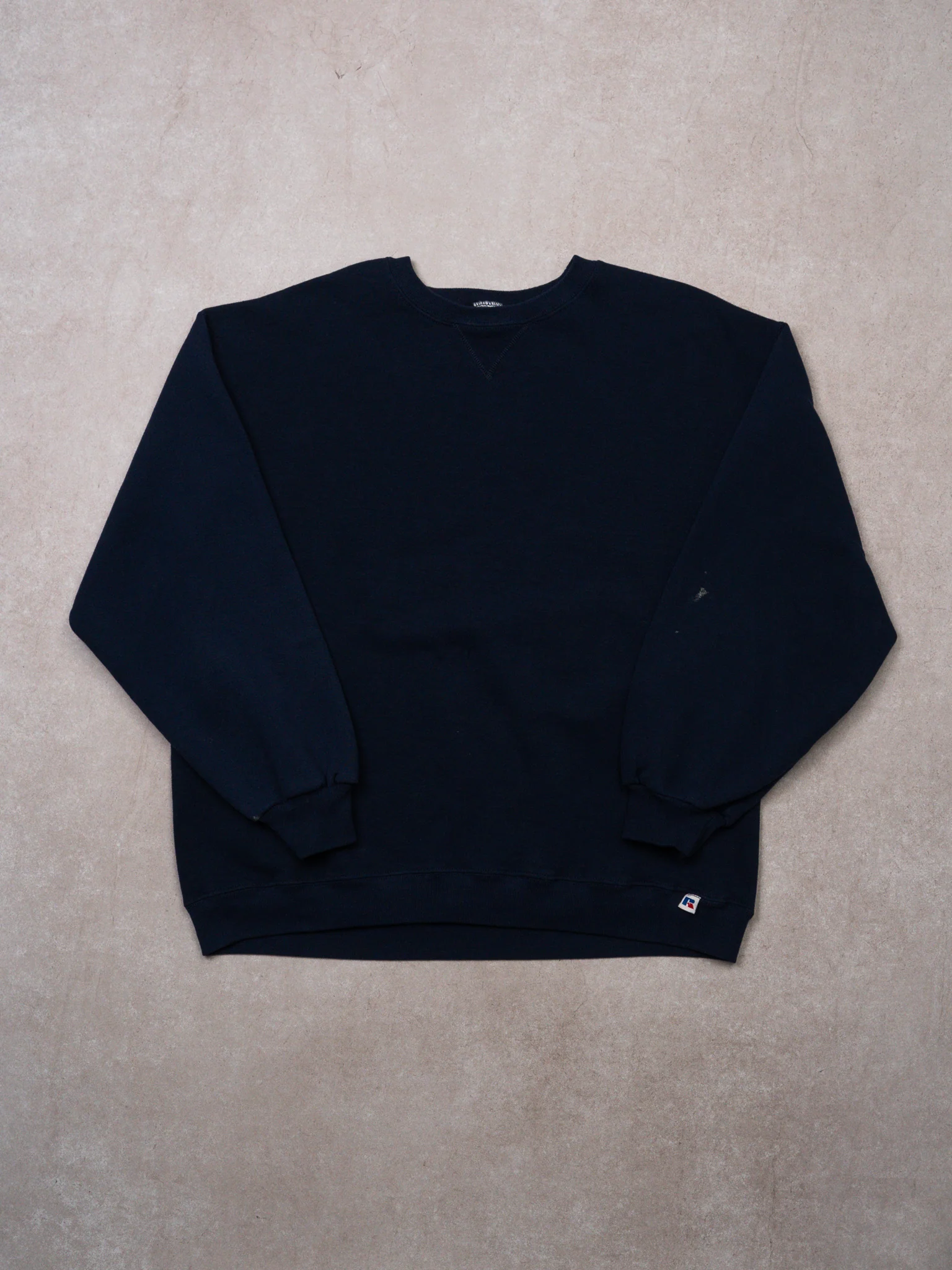 Vintage Dark Blue Blank Russell Athletics Crewneck (M)