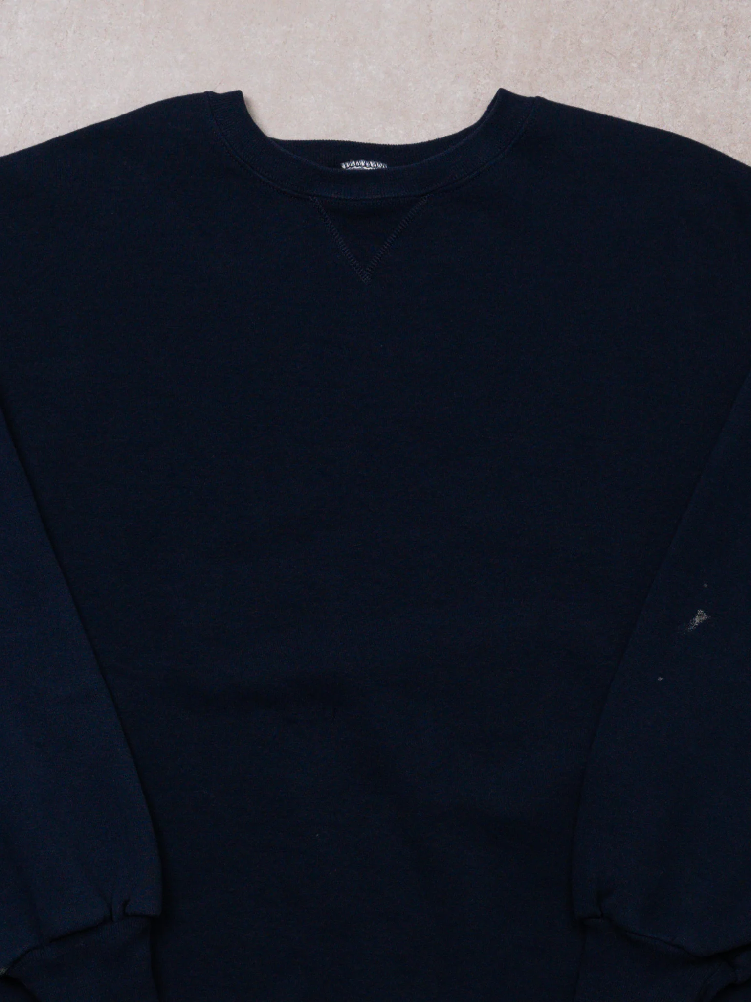 Vintage Dark Blue Blank Russell Athletics Crewneck (M) - Image 2