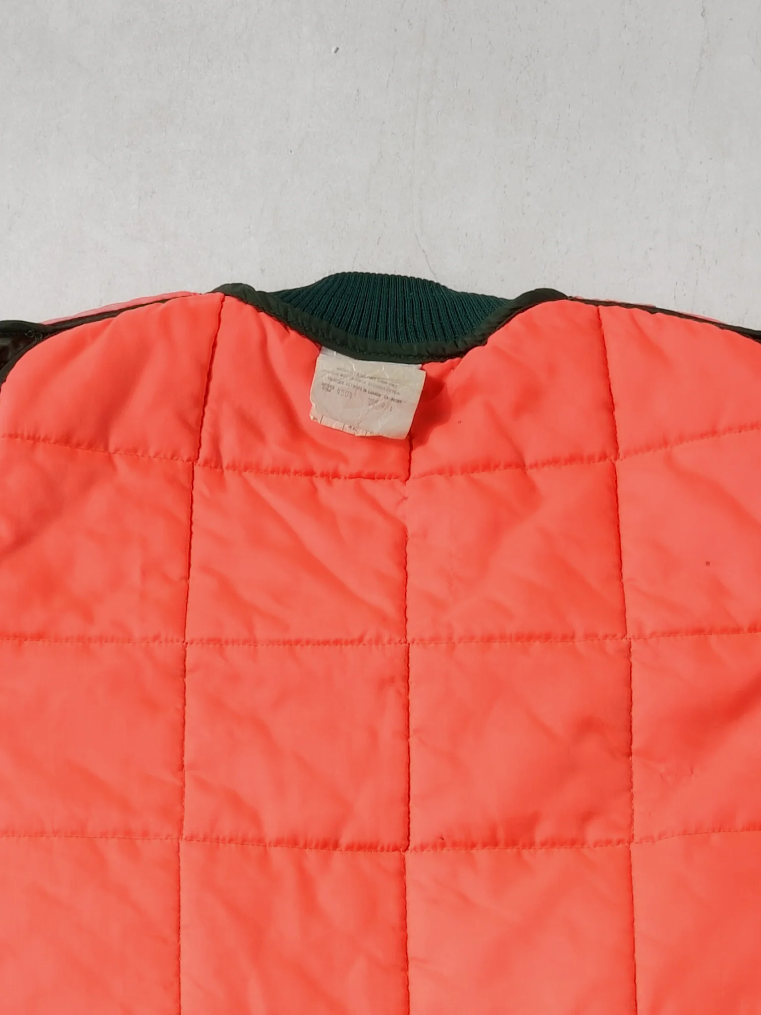 Vintage Forest Green and Orange Reversible Puff Vest (M) - Image 9