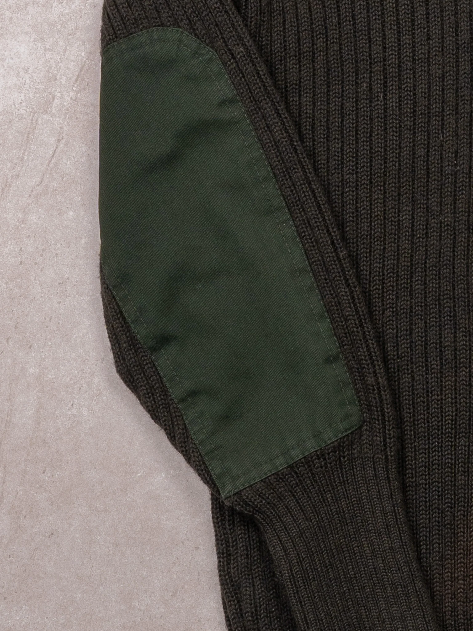 Vintage Green Army Combat Wool Knit Sweater (M) - Image 3