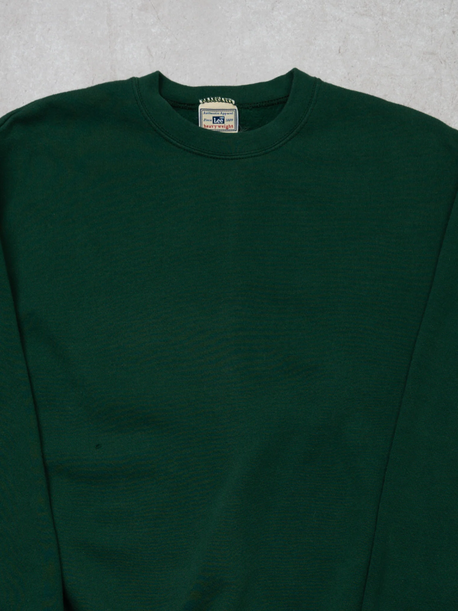 Vintage 90s Green Lee Heavy Weight Blank Crewneck (S/M) - Image 2