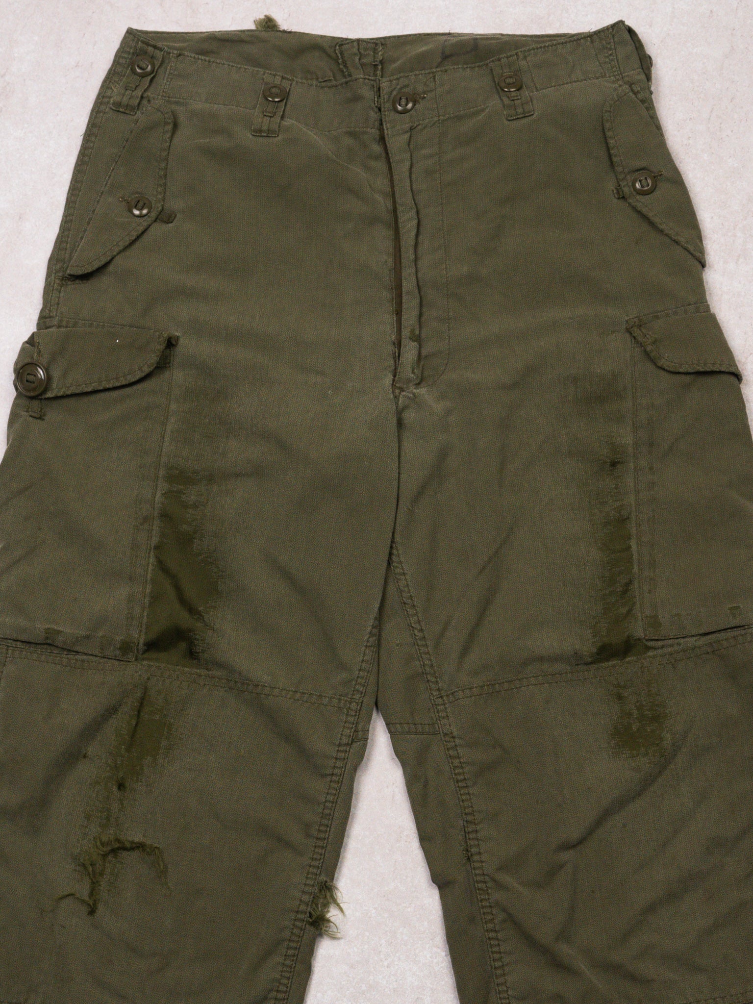 Vintage Green Rugged Army Combat Pants (36 x 30) - Image 2