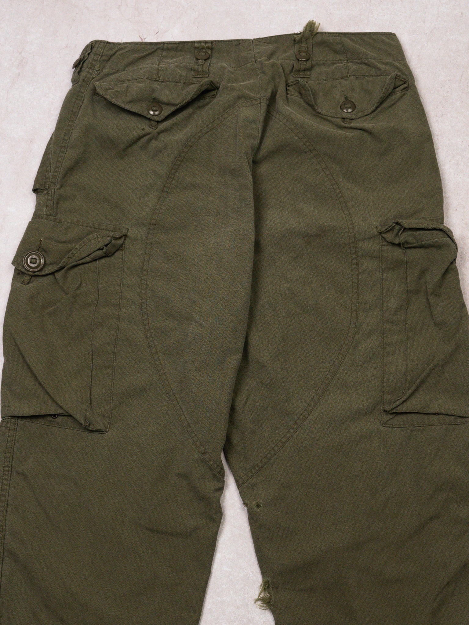 Vintage Green Rugged Army Combat Pants (36 x 30) - Image 5
