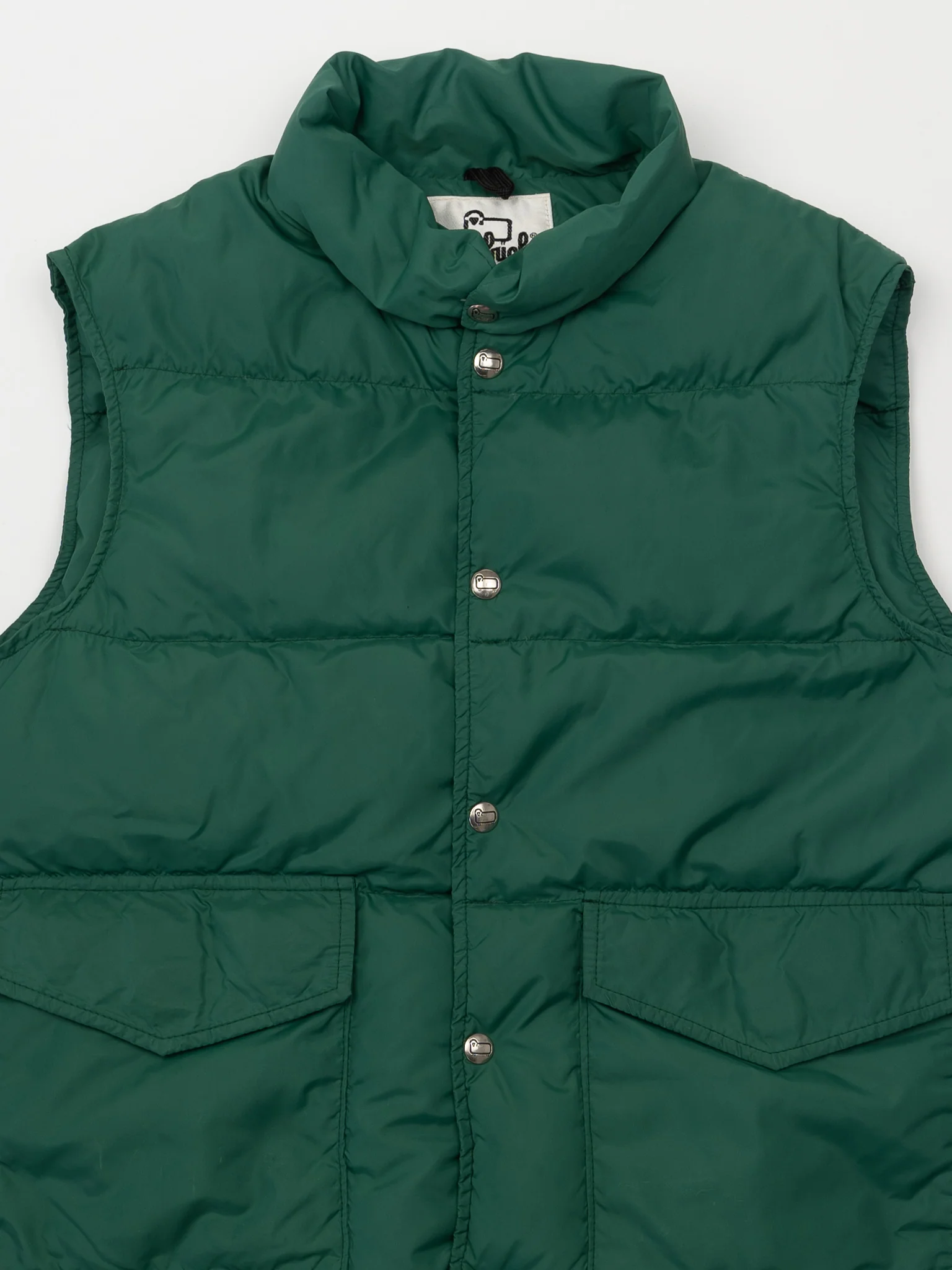 Vintage 80s Green Woolrich Puffer Vest (M) - Image 2