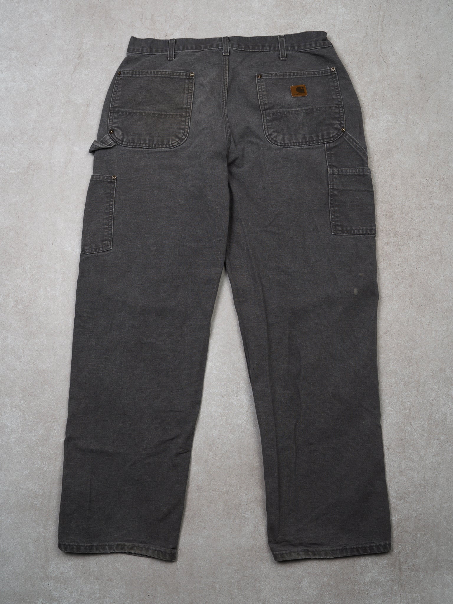 Vintage Grey Carhartt Double Knee Cargo Pants (34 x 31) - Image 3