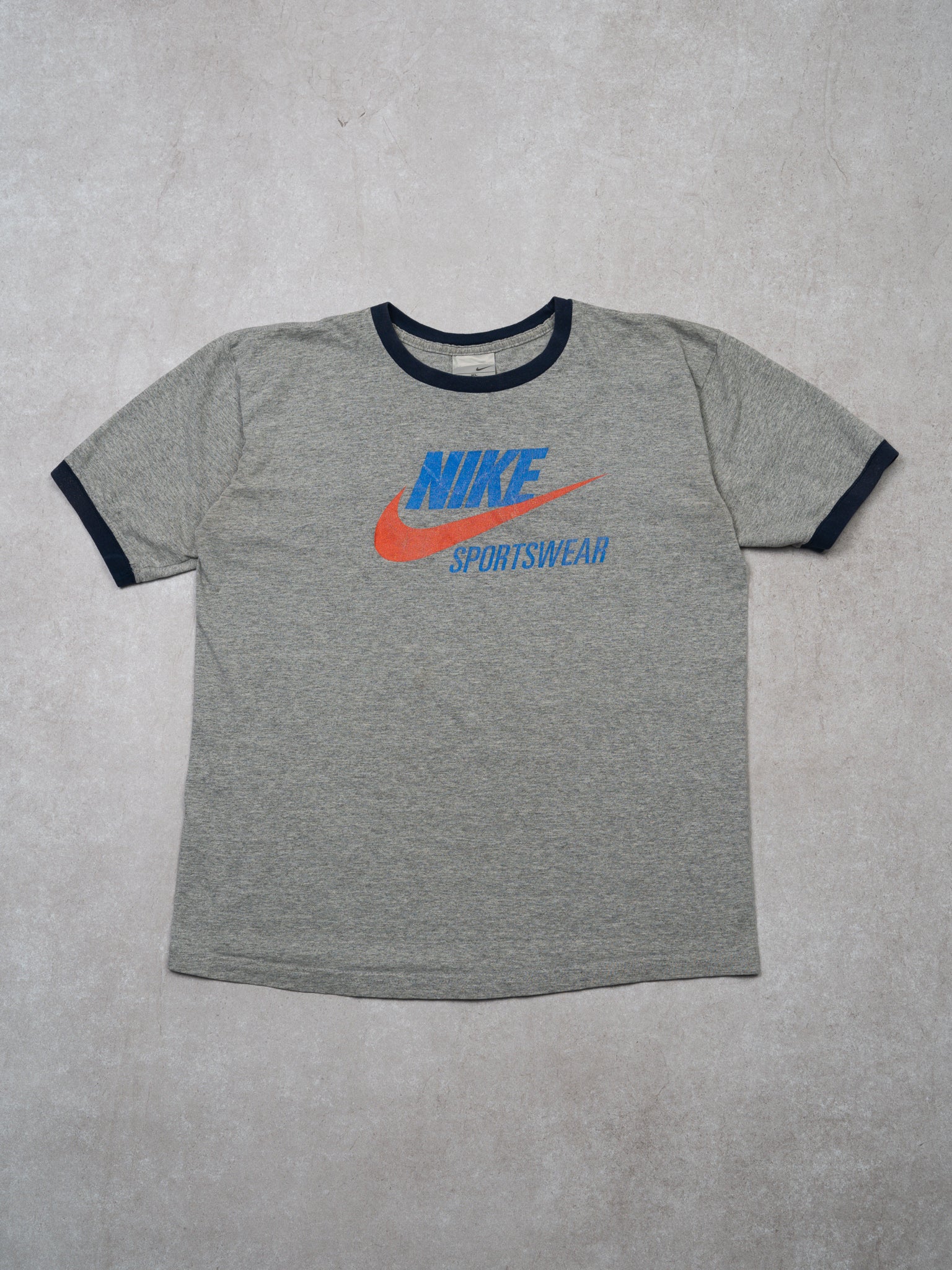 Vintage Grey Nike Sportswear Ringer Tee (L)