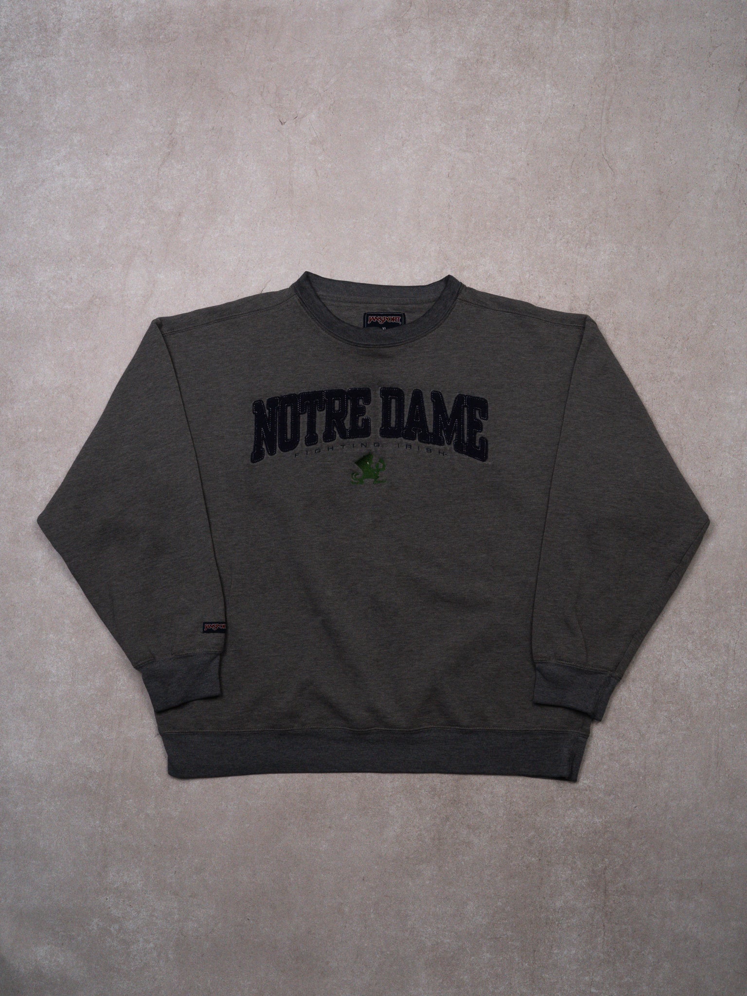 Vintage Grey Notre Dame Fighting Irish x Jansport Crewneck (L/XL)