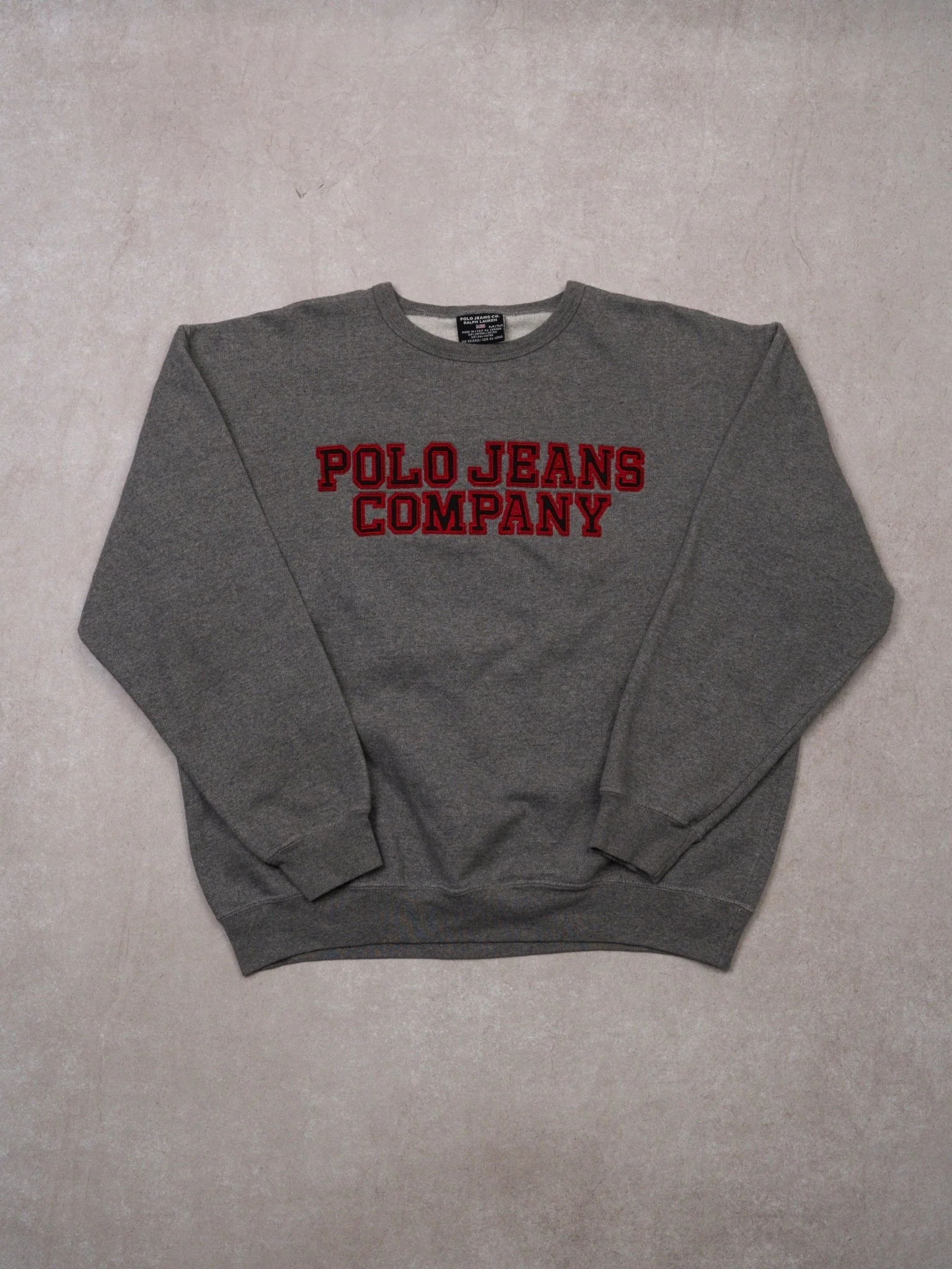 Vintage Grey Polo Jeans Co Crewneck (M/L)