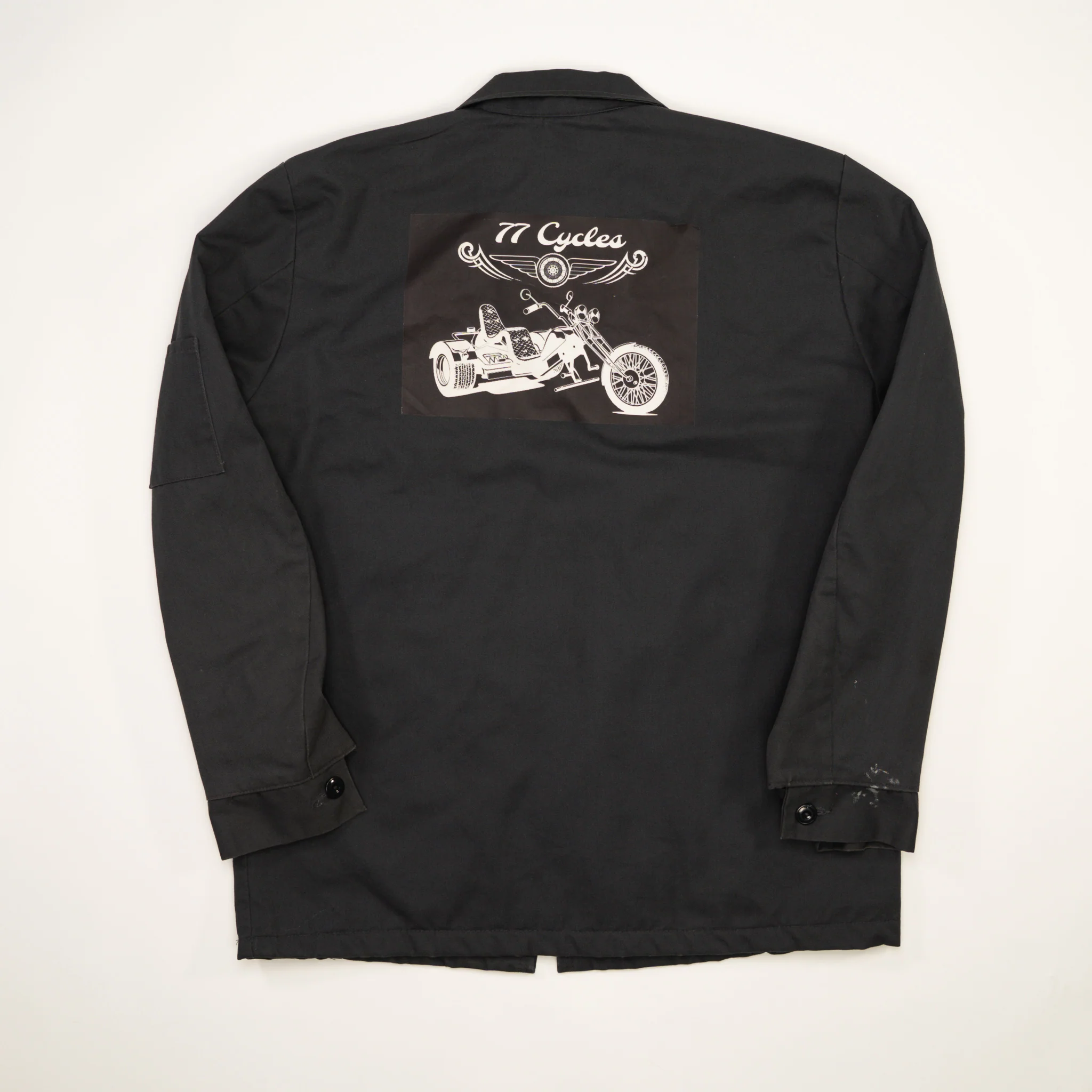 Vintage Grey Workwear 77 Cycles Jacket (M) - Image 3