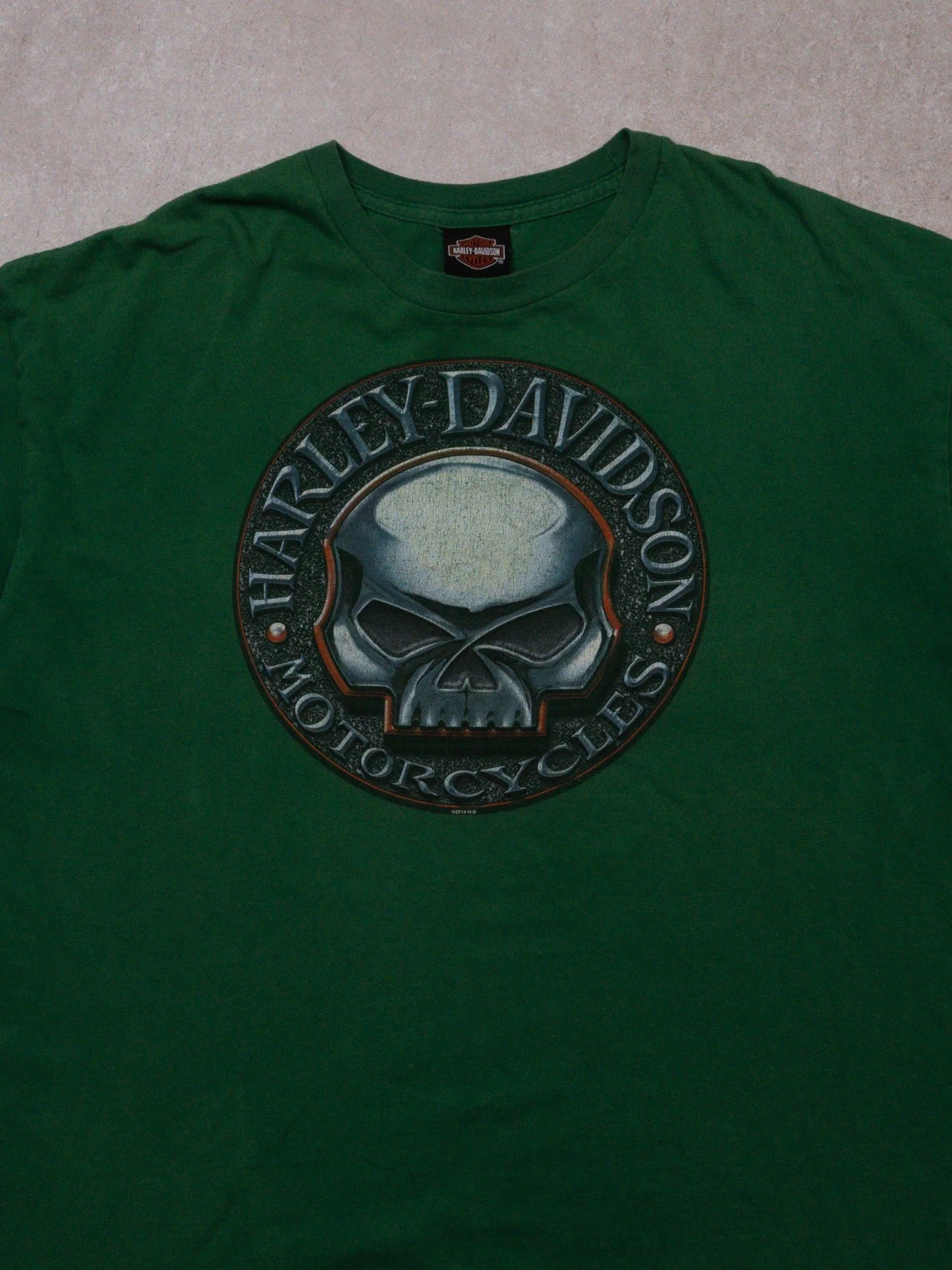 Green Harley Davidson Courville Iowa Tee (XL) - Image 2