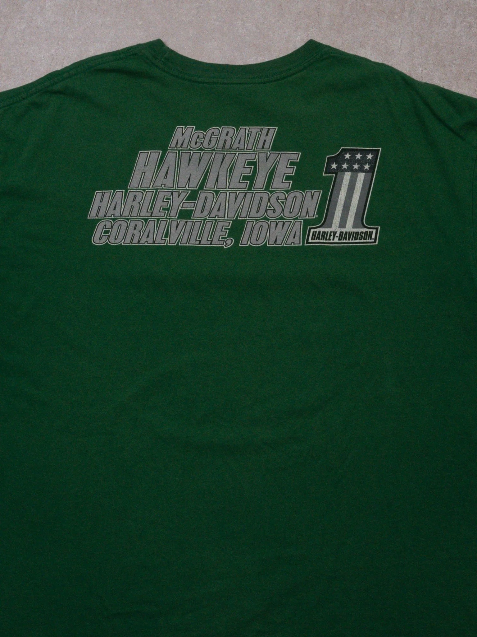 Green Harley Davidson Courville Iowa Tee (XL) - Image 4