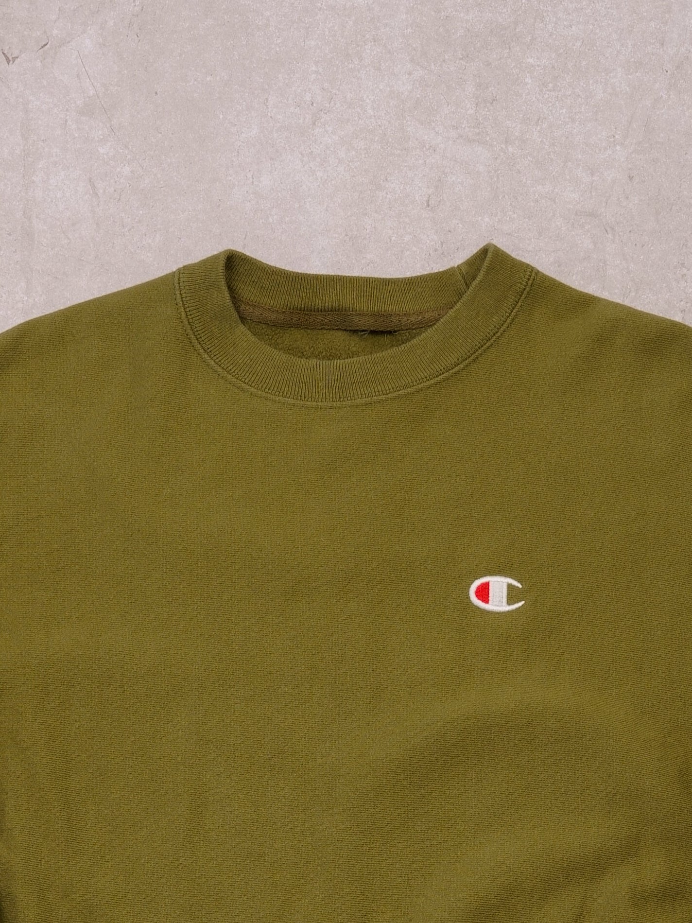 Vintage Juniper Green Champion Reverse Weave Crewneck (M/L) - Image 2