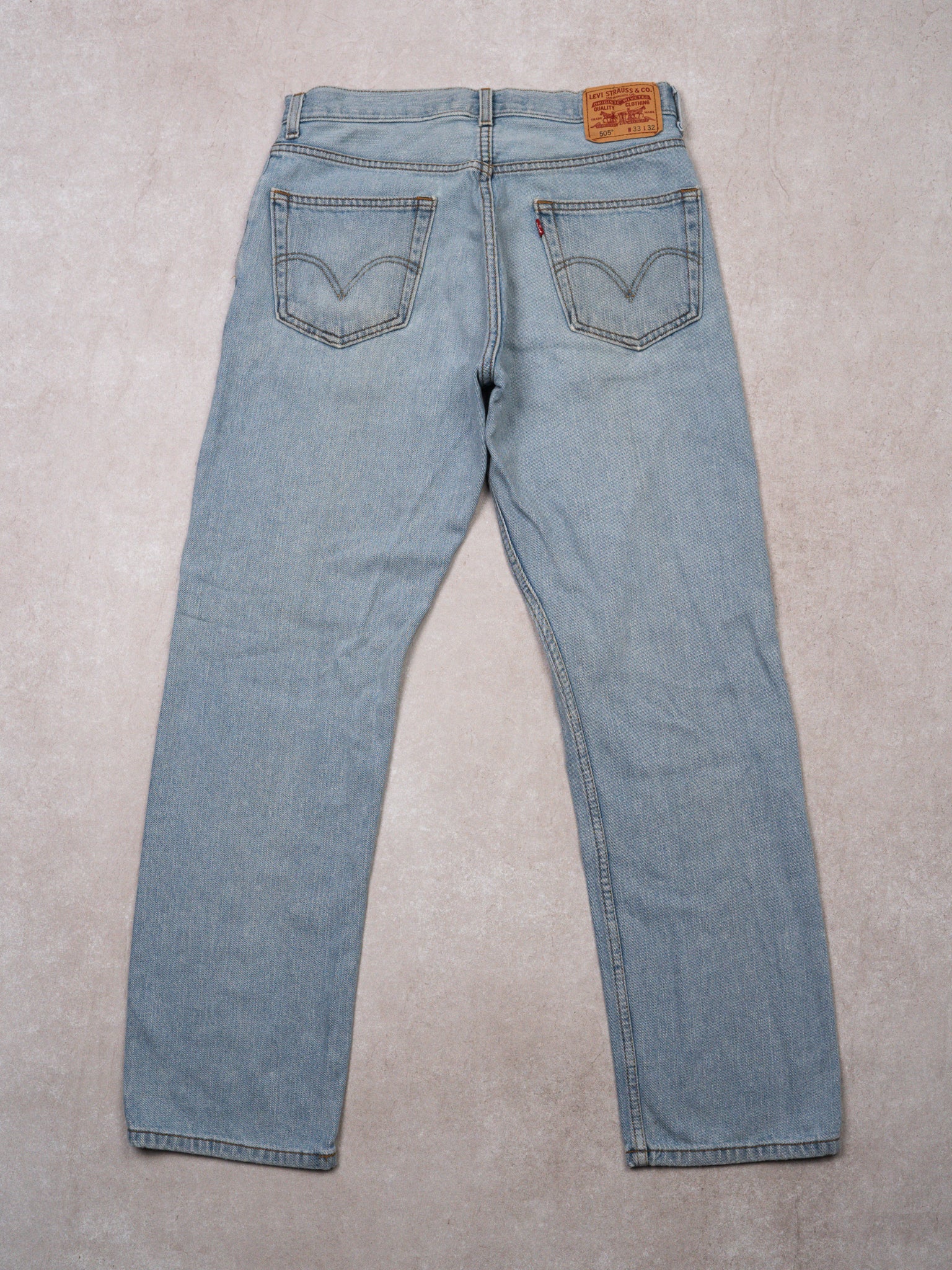 Vintage Light Blue 505 Regular Fit Levi Jeans (32 x 32) - Image 3