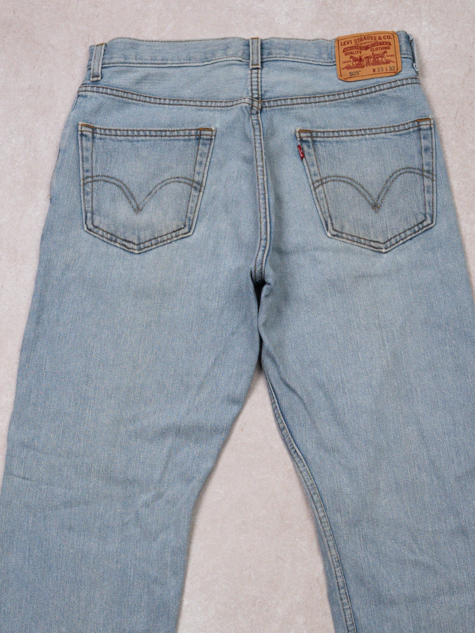 Vintage Light Blue 505 Regular Fit Levi Jeans (32 x 32) - Image 4
