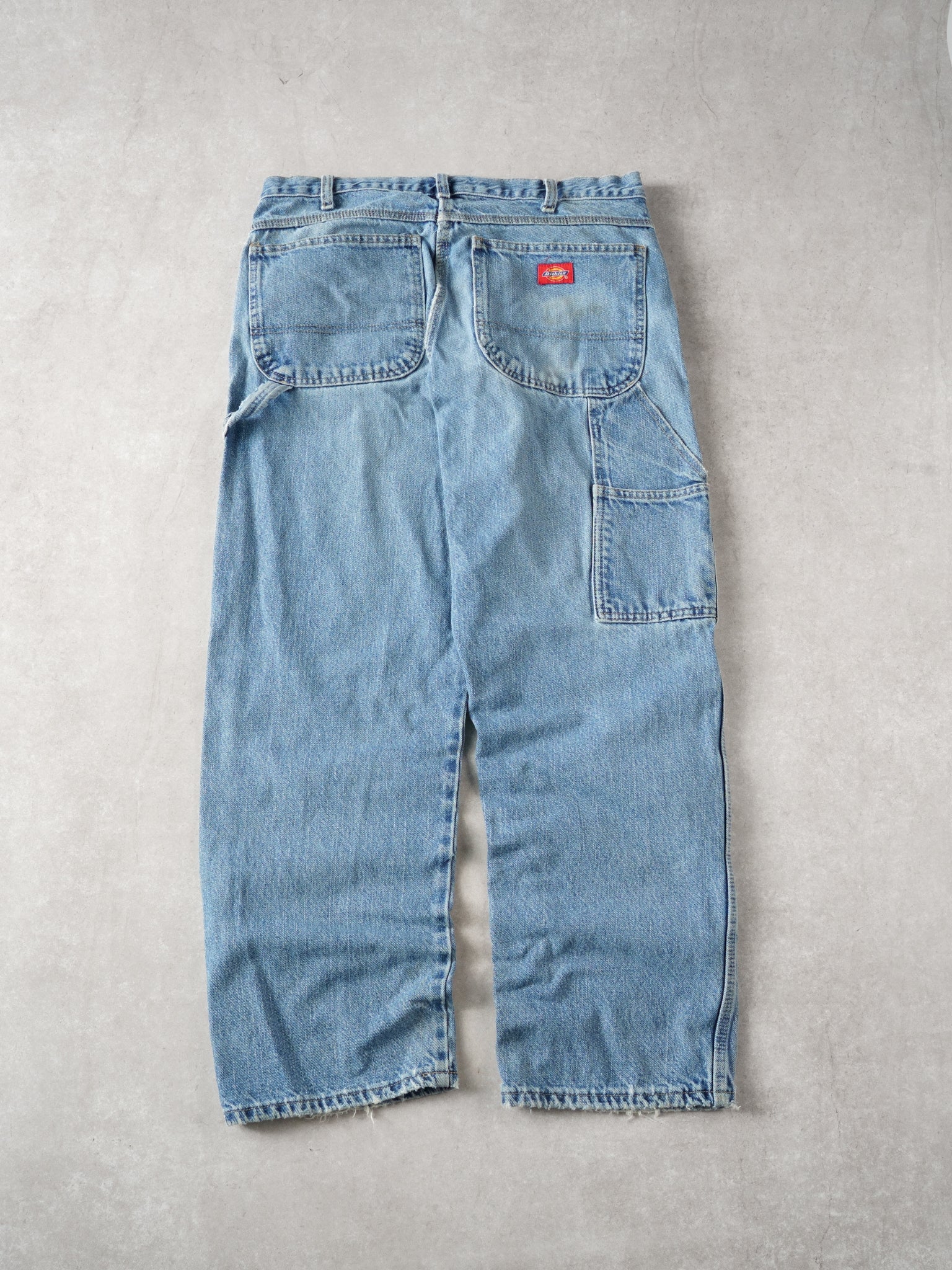 Vintage Light Washed Dickies Denim Carpenter Pants (34 x 30) - Image 2