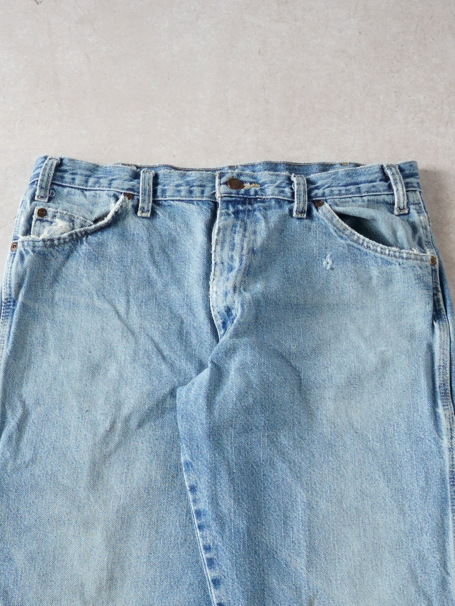 Vintage Light Washed Dickies Denim Carpenter Pants (34 x 30) - Image 3