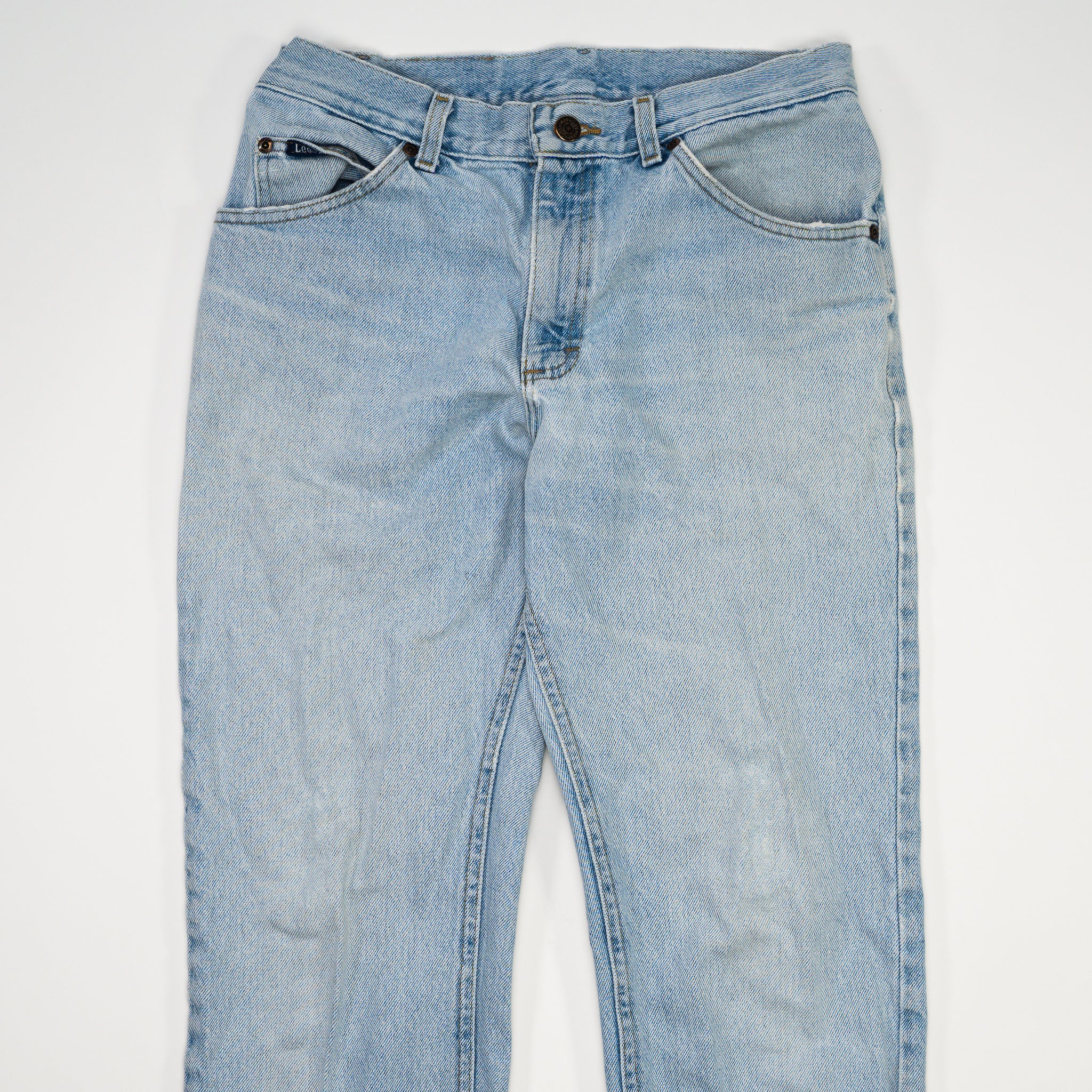 Vintage Light Washed Straight Leg Lee Jeans (30 x 31) - Image 2