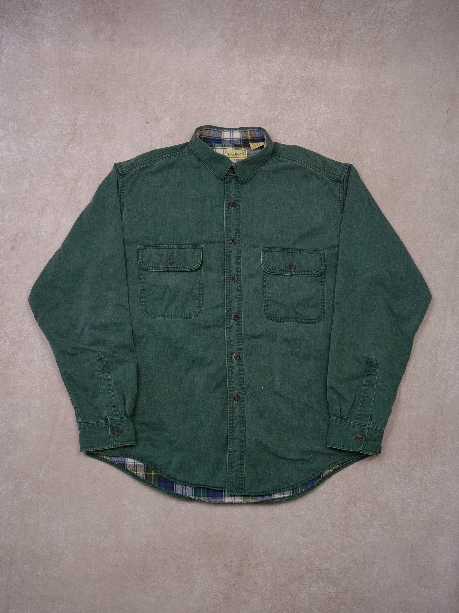 Vintage 90s LL Bean Green Button Up (L)