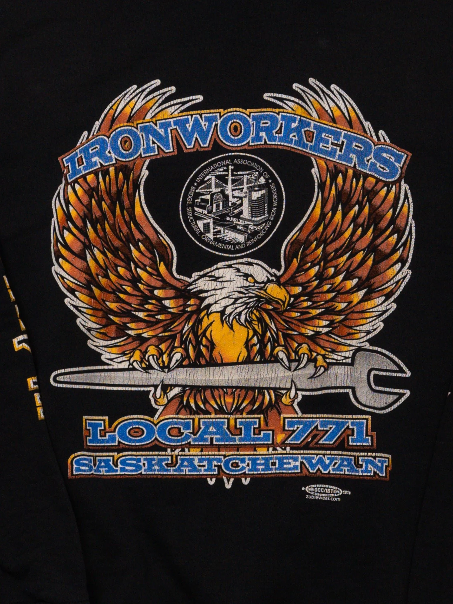 Vintage Local 771 Iron Workers Saskatchewan Hoodie (M) - Image 4