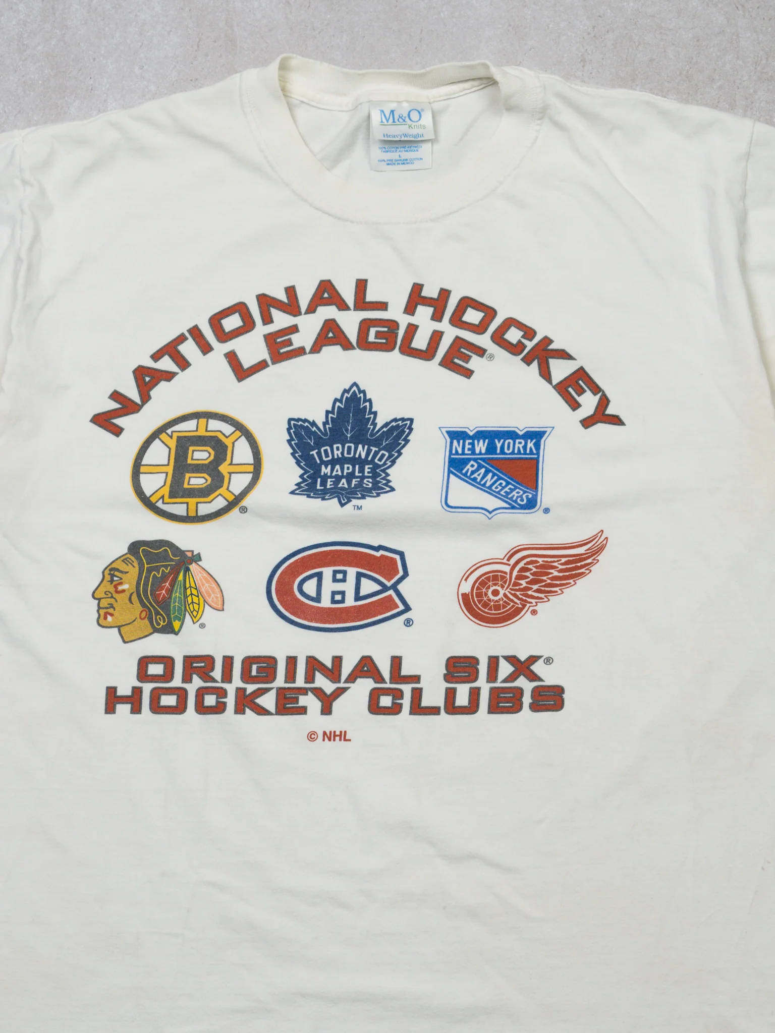 Vintage National Hockey League Original Six Hockey Club Tee (M) - Image 2