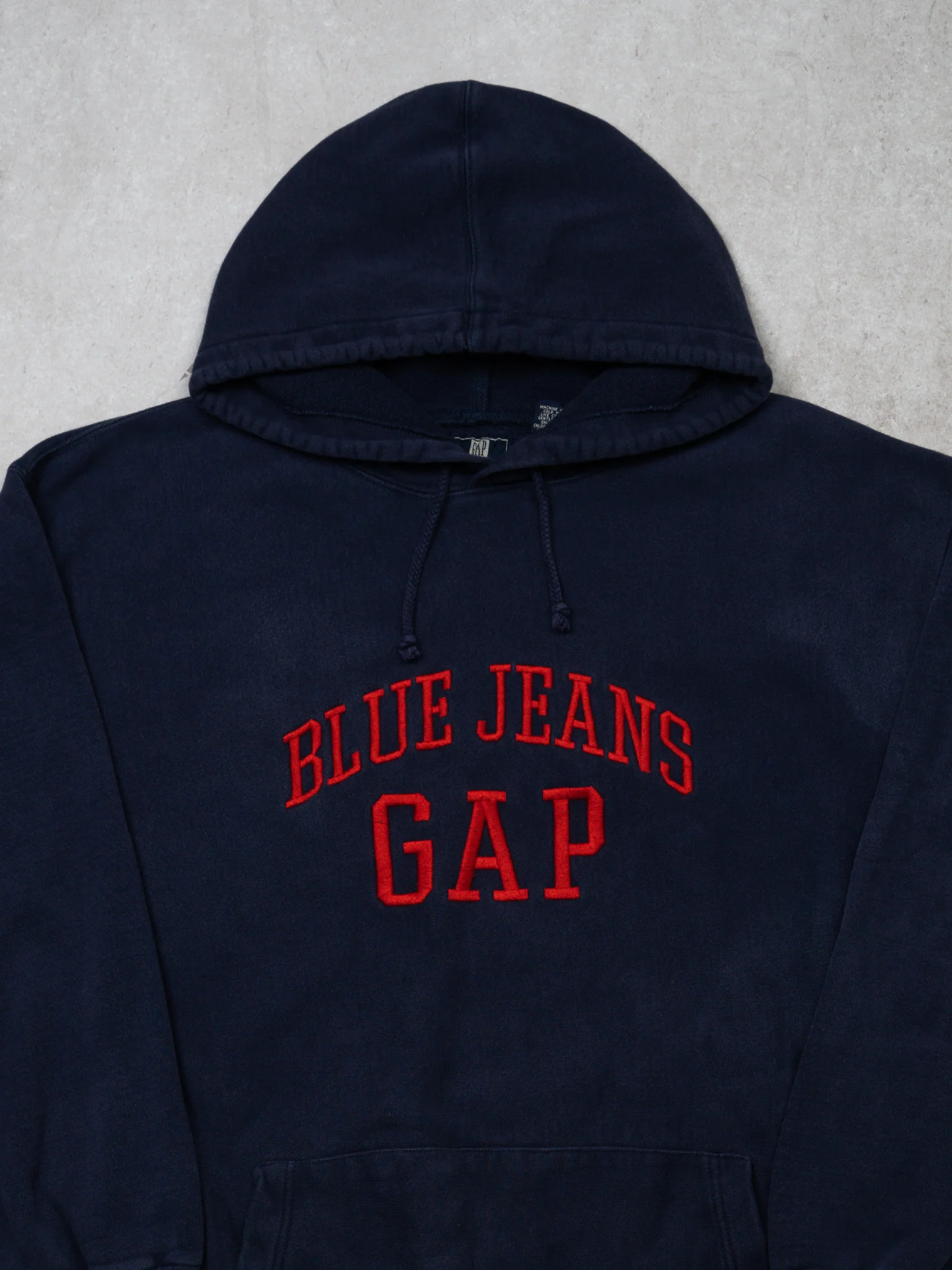Vintage Navy Blue Jeans Gap Hoodie (L) - Image 2