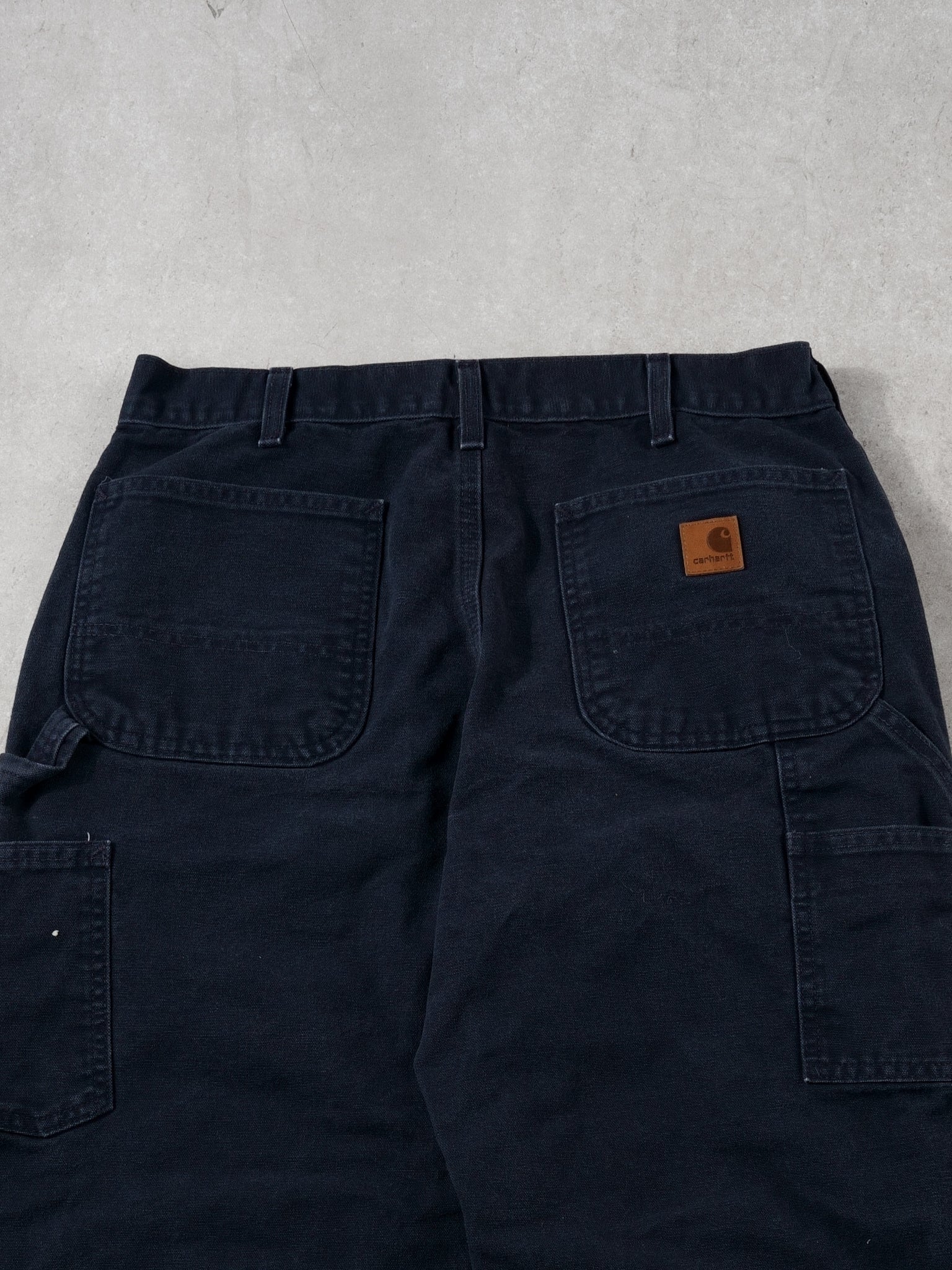 Vintage Dark Navy Blue Carhartt Dungaree Carpenter Pants (32 x 30) - Image 4