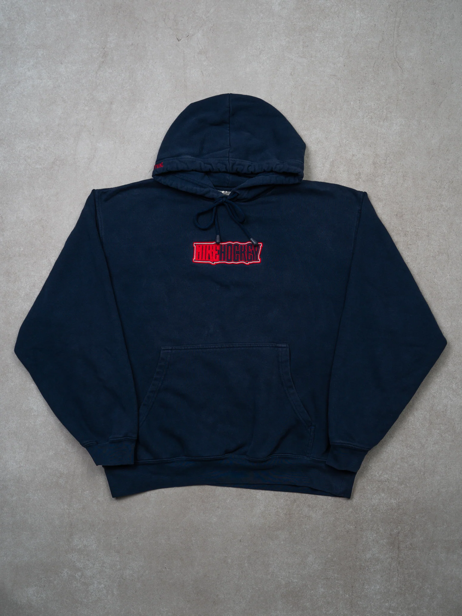 Vintage Navy Nike Hockey 'Question Everything' Hoodie (XL)